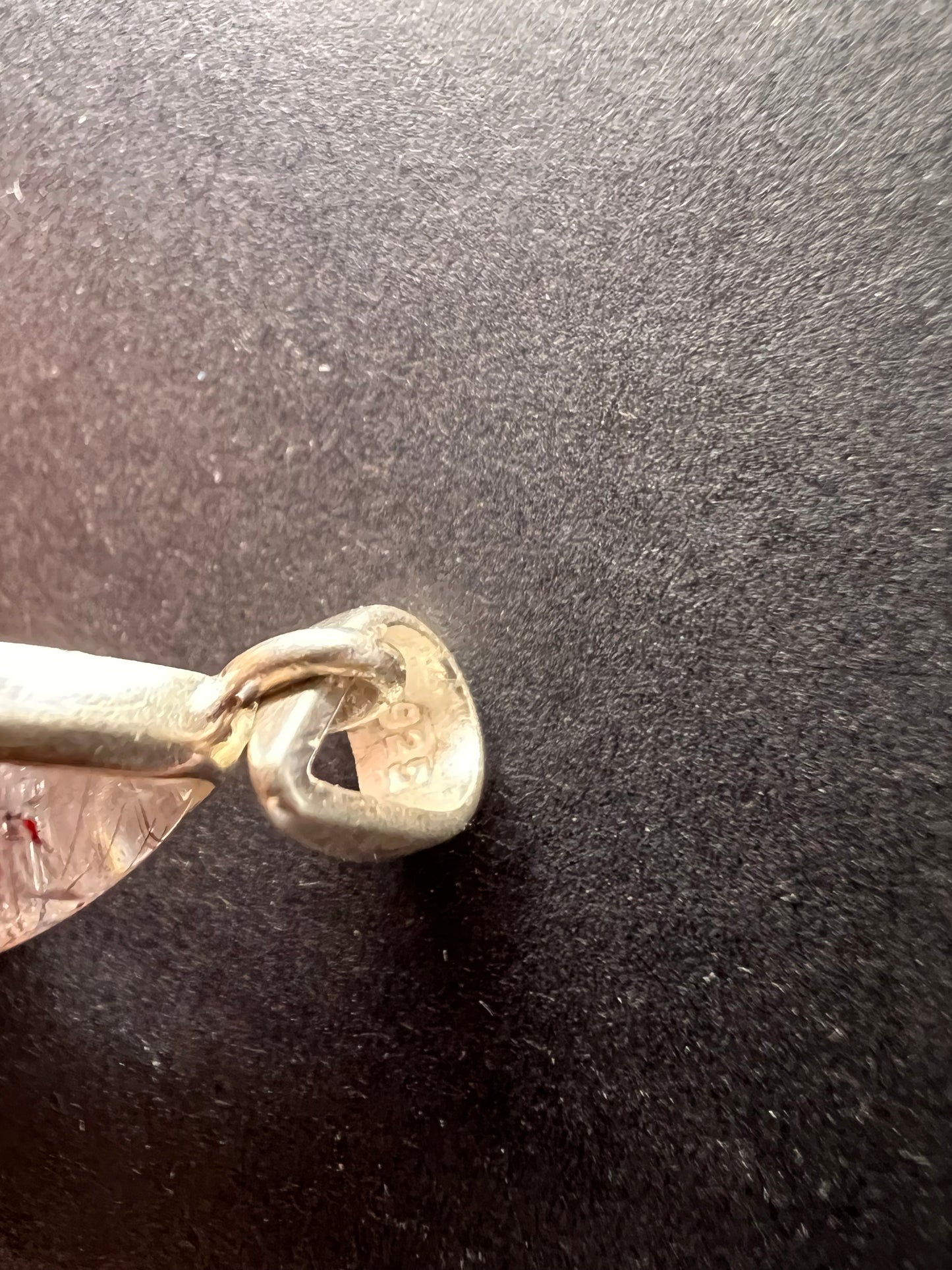 NEW Lepidocrocite super 7 sterling silver teardrop pendant 3.31 grams