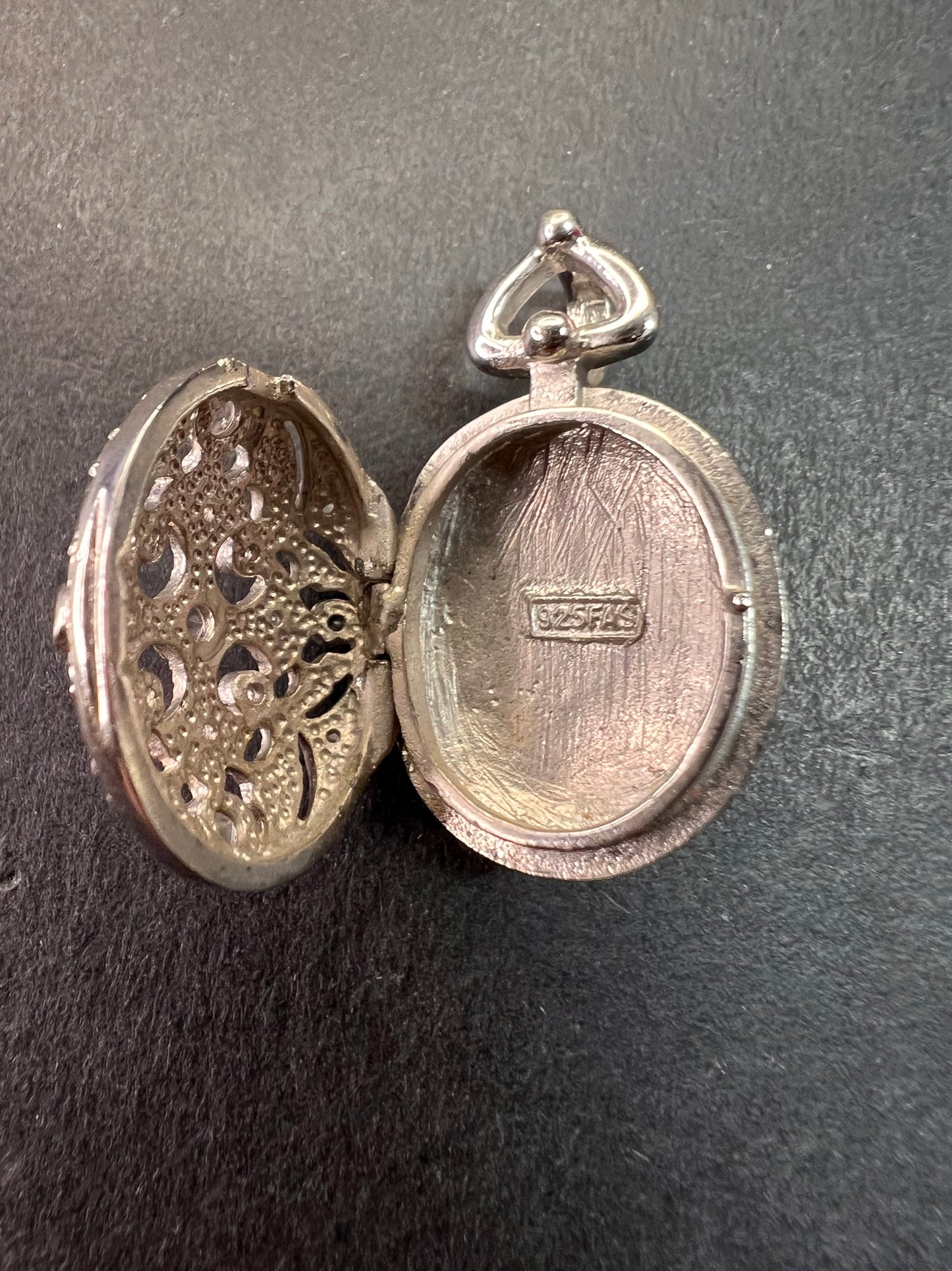 Vintage sterling silver poison locket Maltese cross pendant