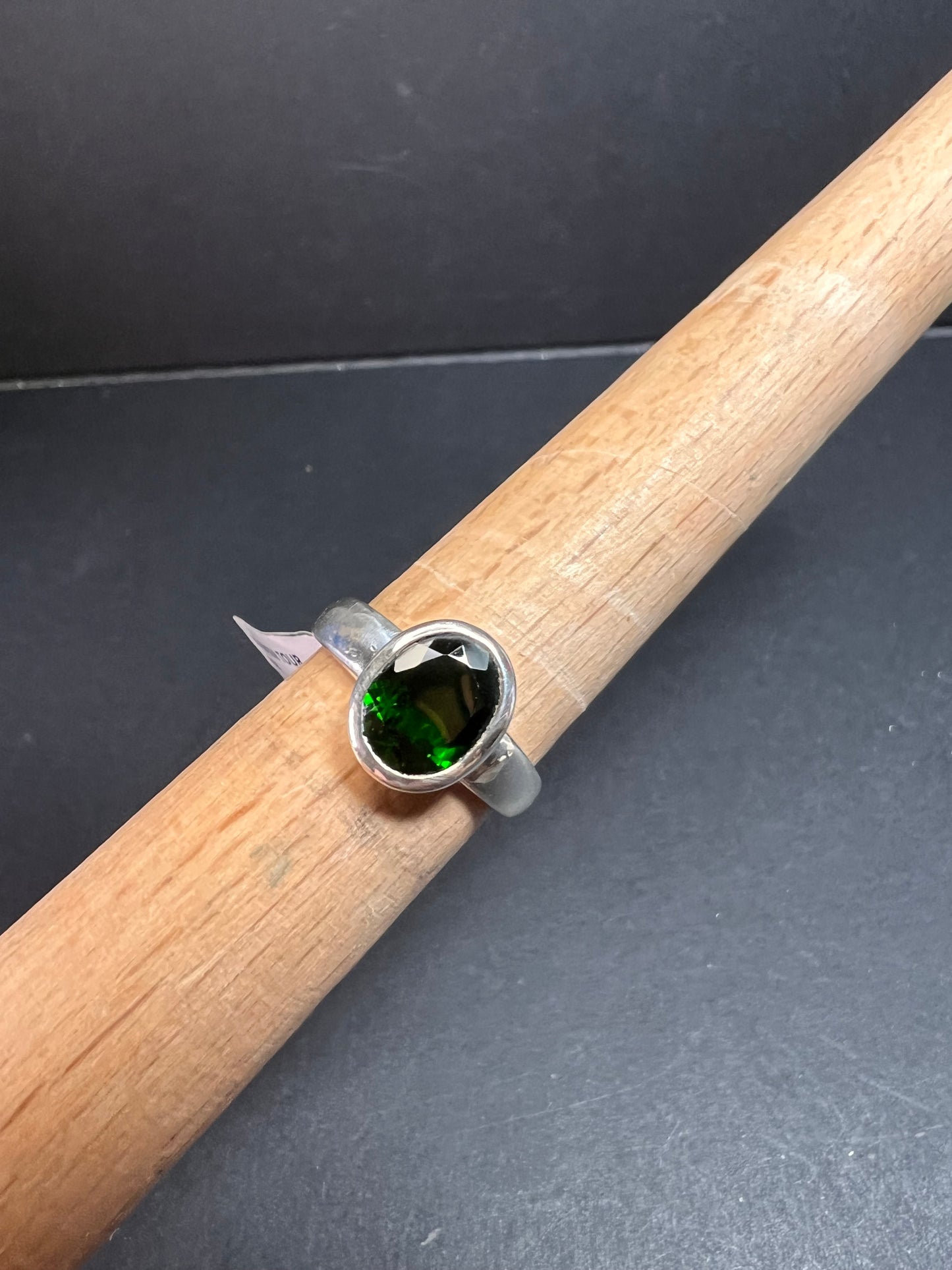 NEW Chrome tourmaline sterling silver ring size 7.5