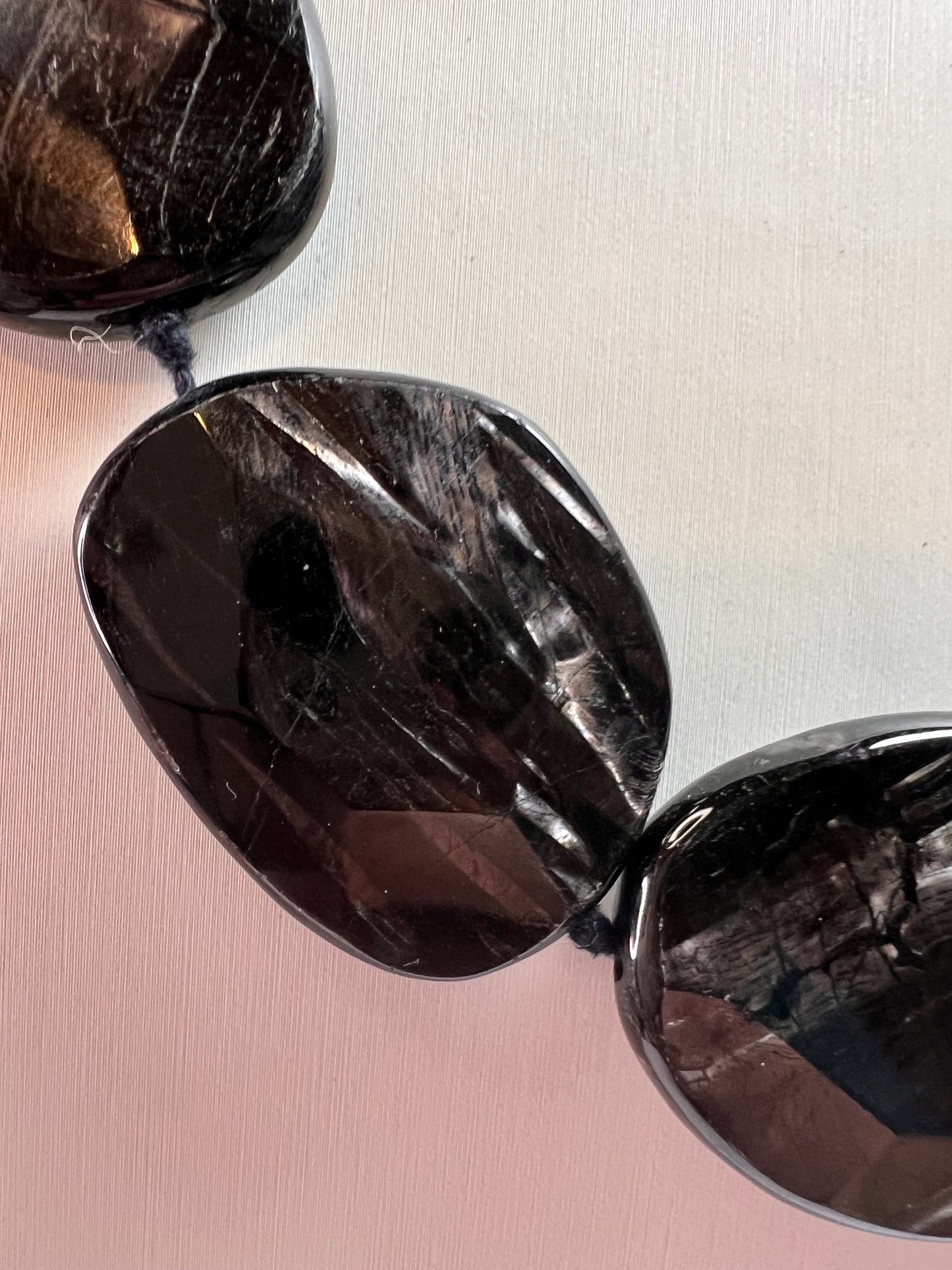 NEW Hypersthene necklace in gold over bronze