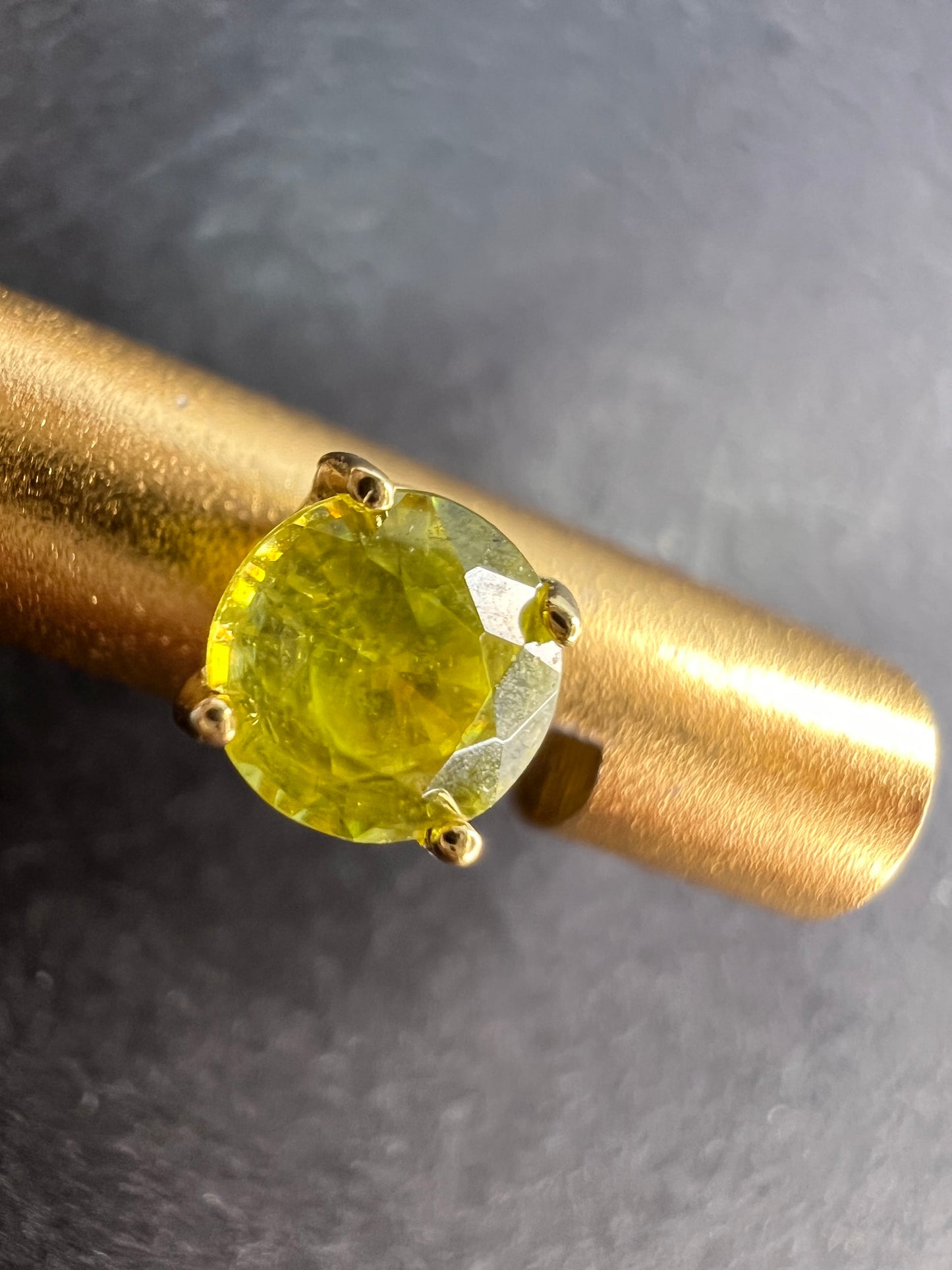 14k yellow gold sava sphene stud earrings