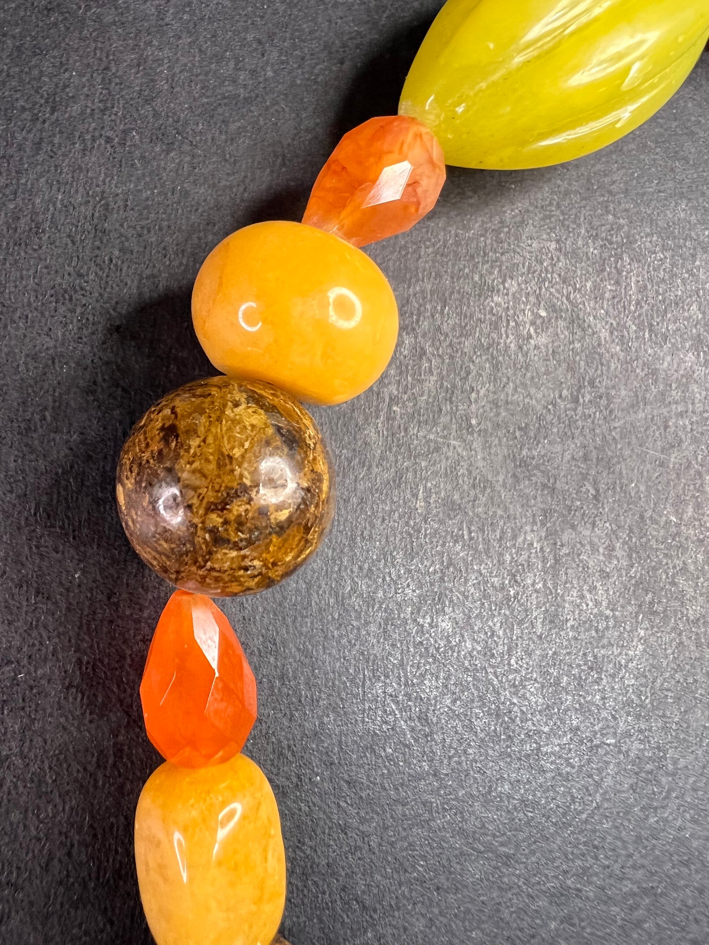 NEW multi stone 18 inch necklace with sterling silver flower toggle clasp