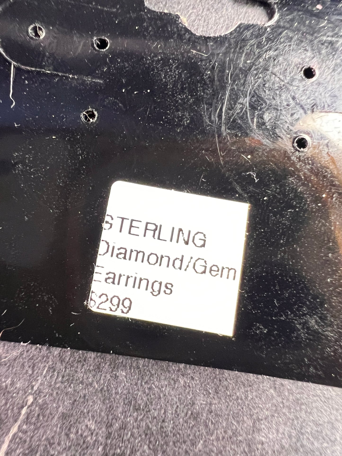 NEW blue topaz and diamond sterling silver stud earrings