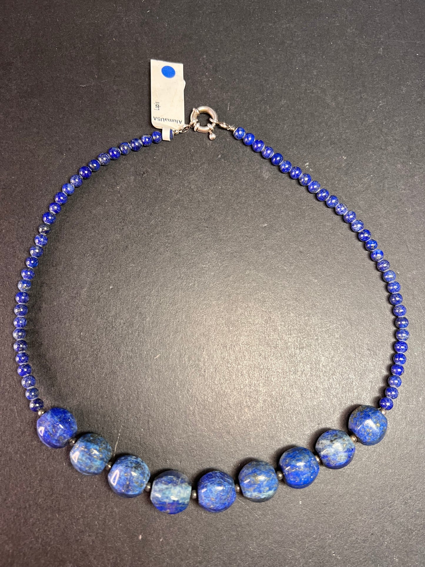 NEW lapis and sterling silver 18 inch necklace