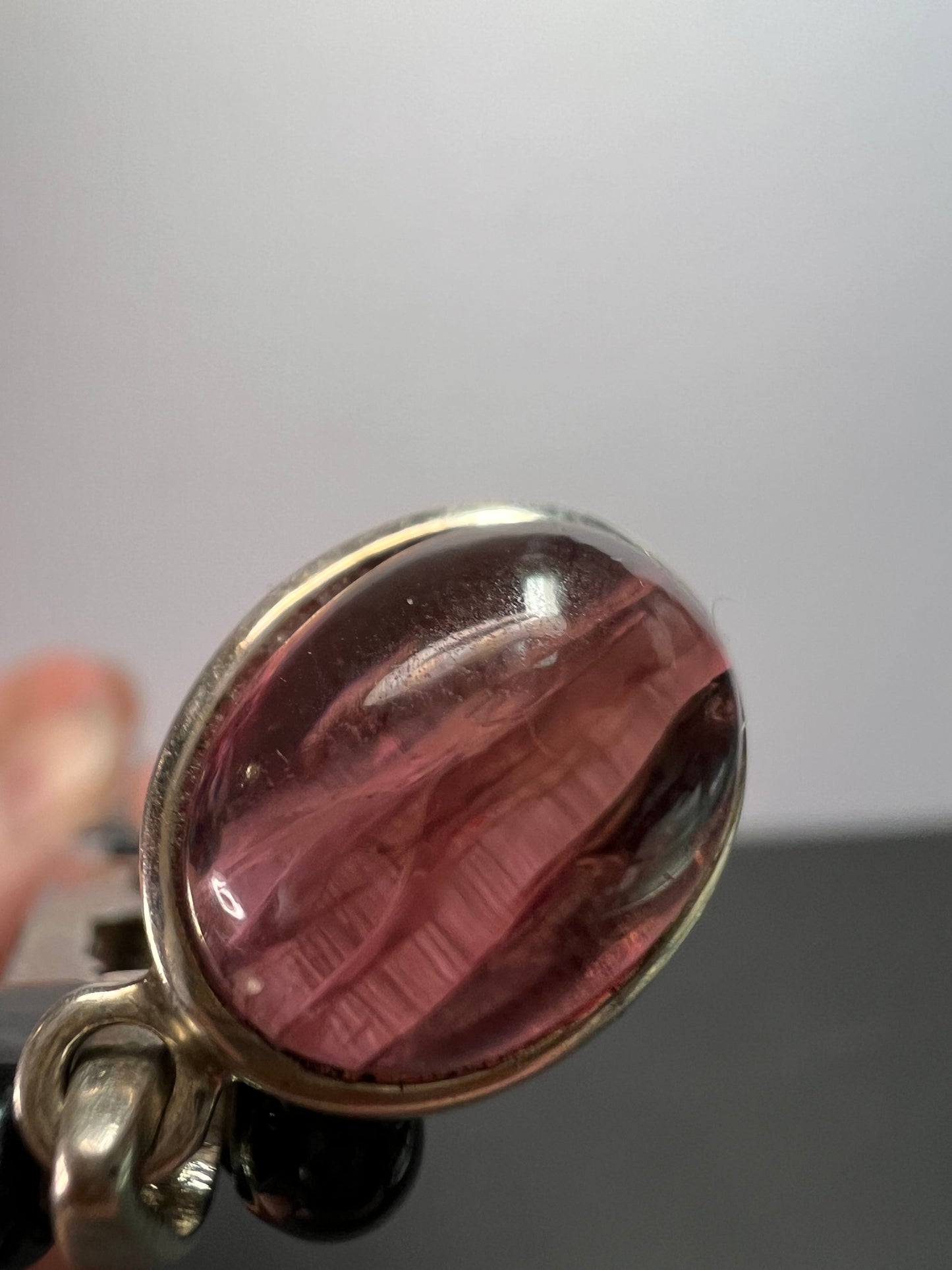 NEW Pink tourmaline Rubellite sterling silver pendant 3.03 grams