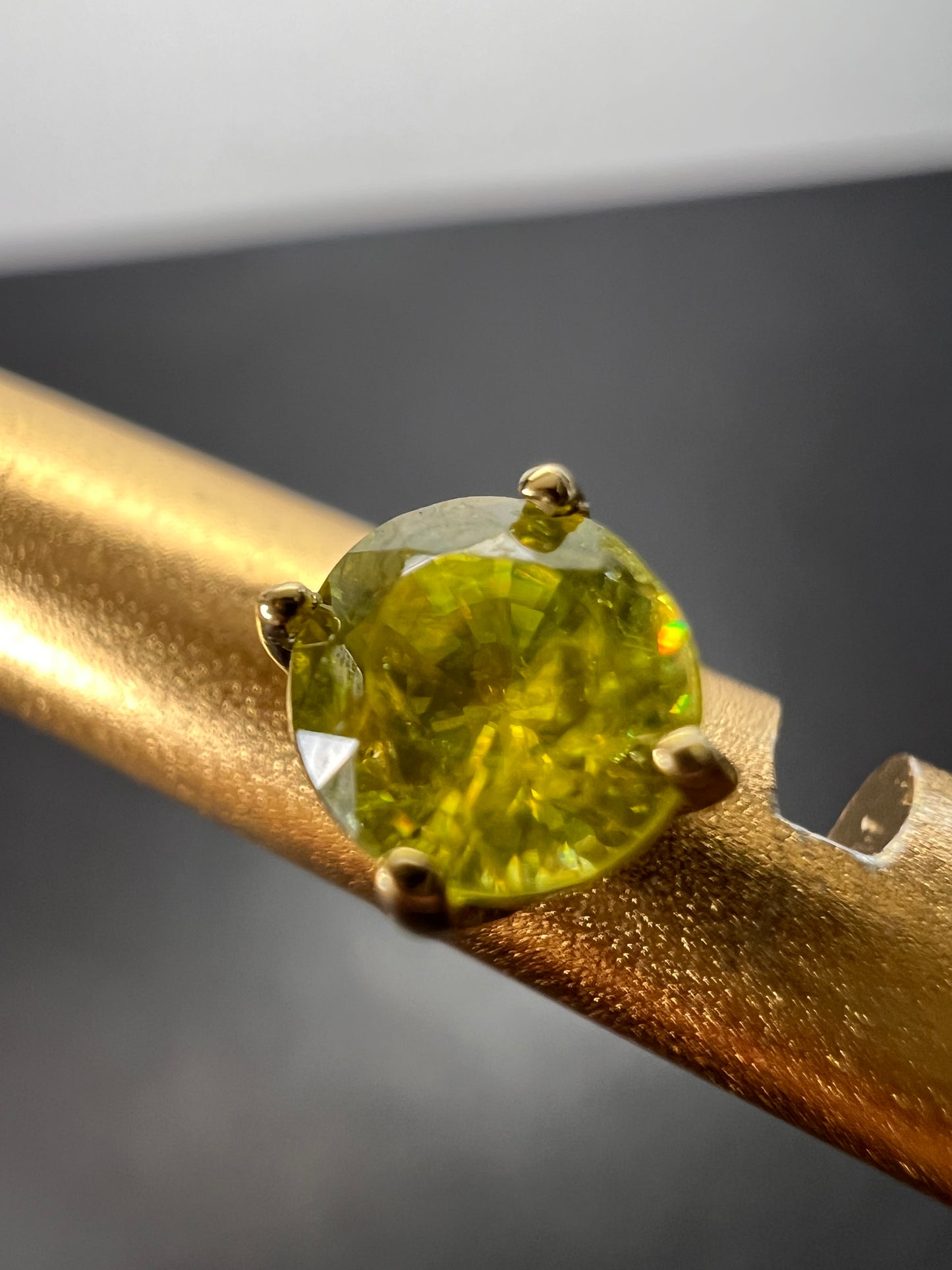 14k yellow gold sava sphene stud earrings