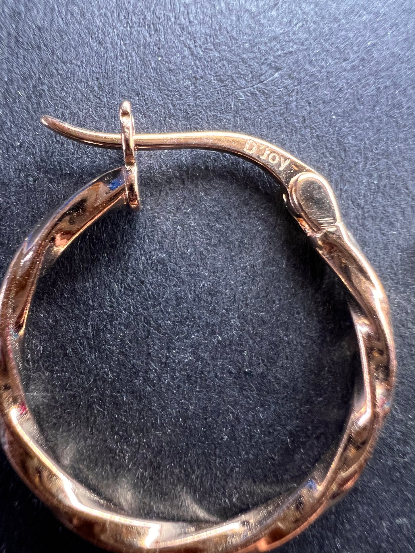 NEW gold over sterling silver twisted hoop earrings