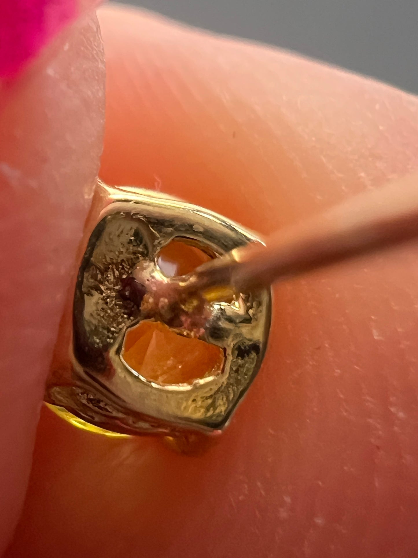 14k yellow gold sava sphene stud earrings