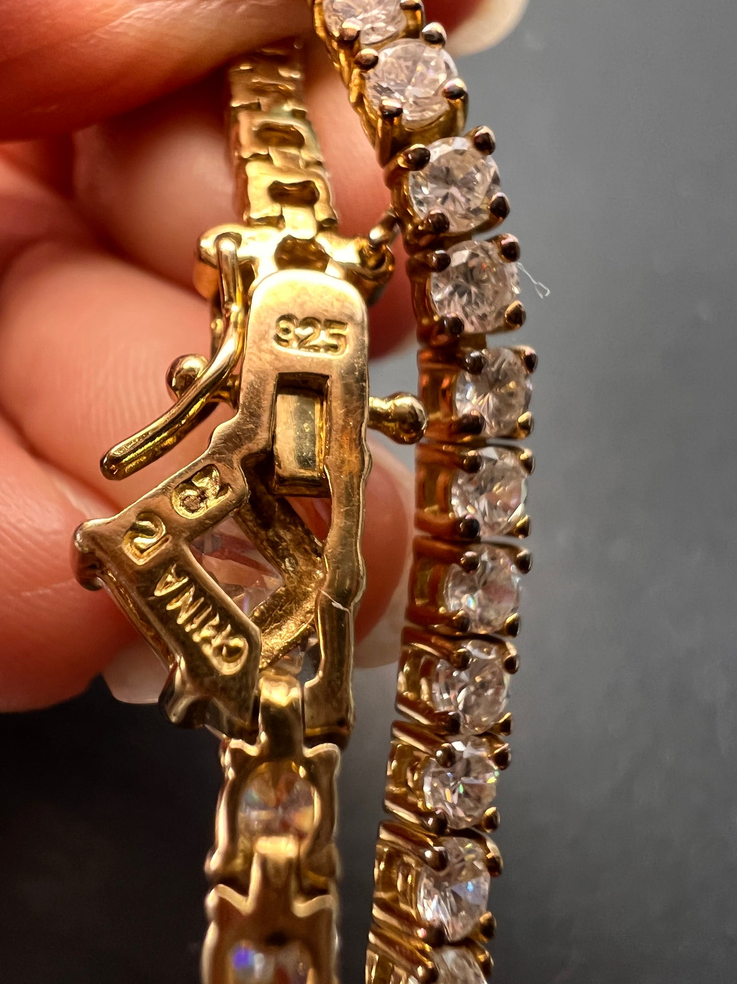 Ross Simons 10ctw 18k gold over sterling silver tennis bracelet