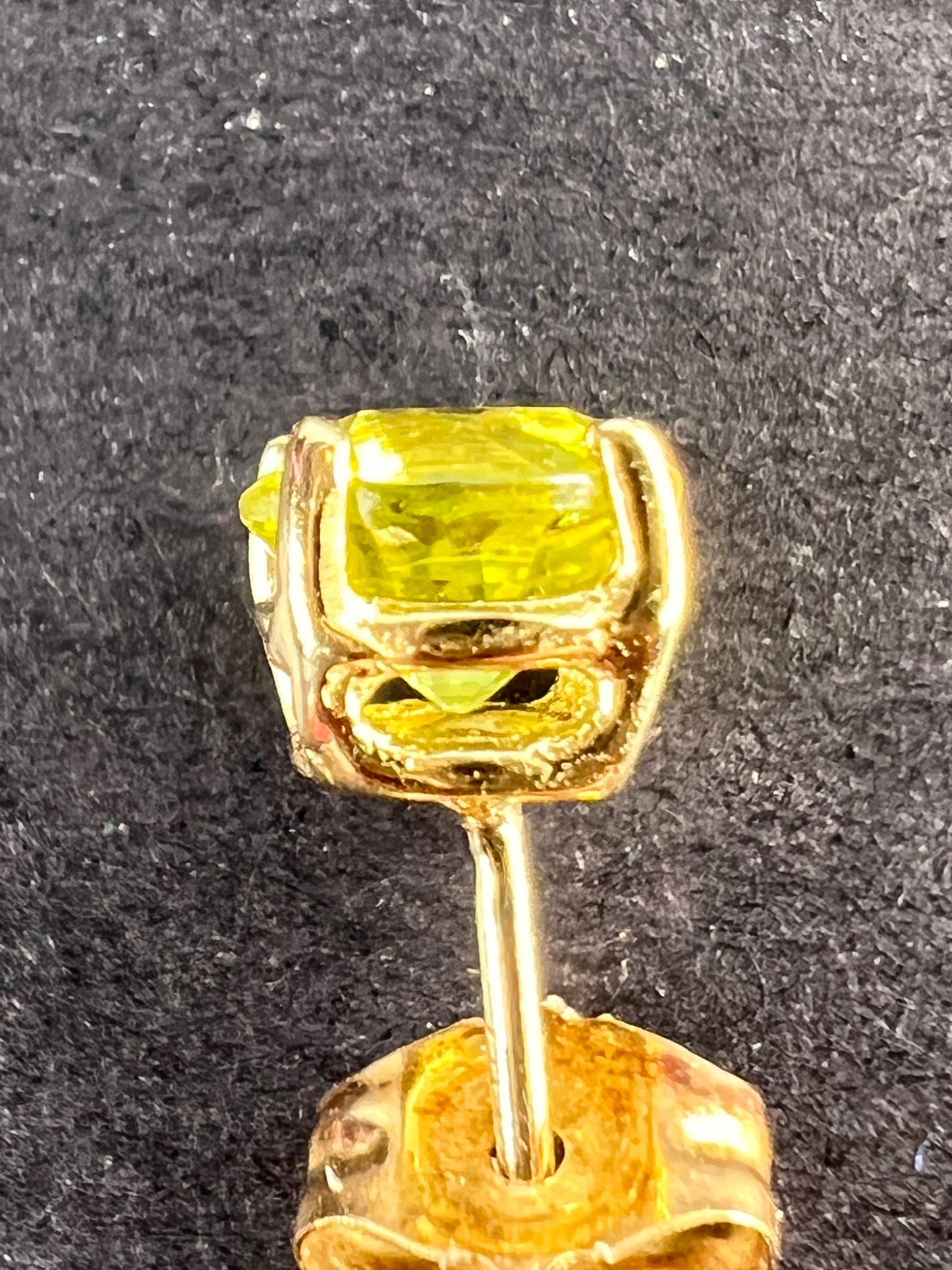 14k yellow gold sava sphene stud earrings