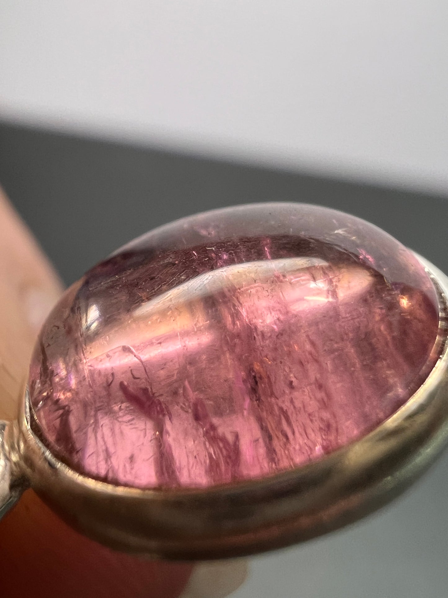 NEW Pink Rubellite tourmaline sterling silver pendant 1.87 grams