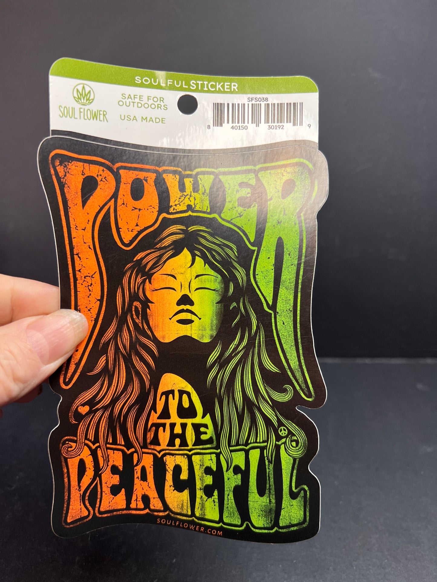 Soul Flower Power to the Peaceful Sticker – Hippie Art Decal