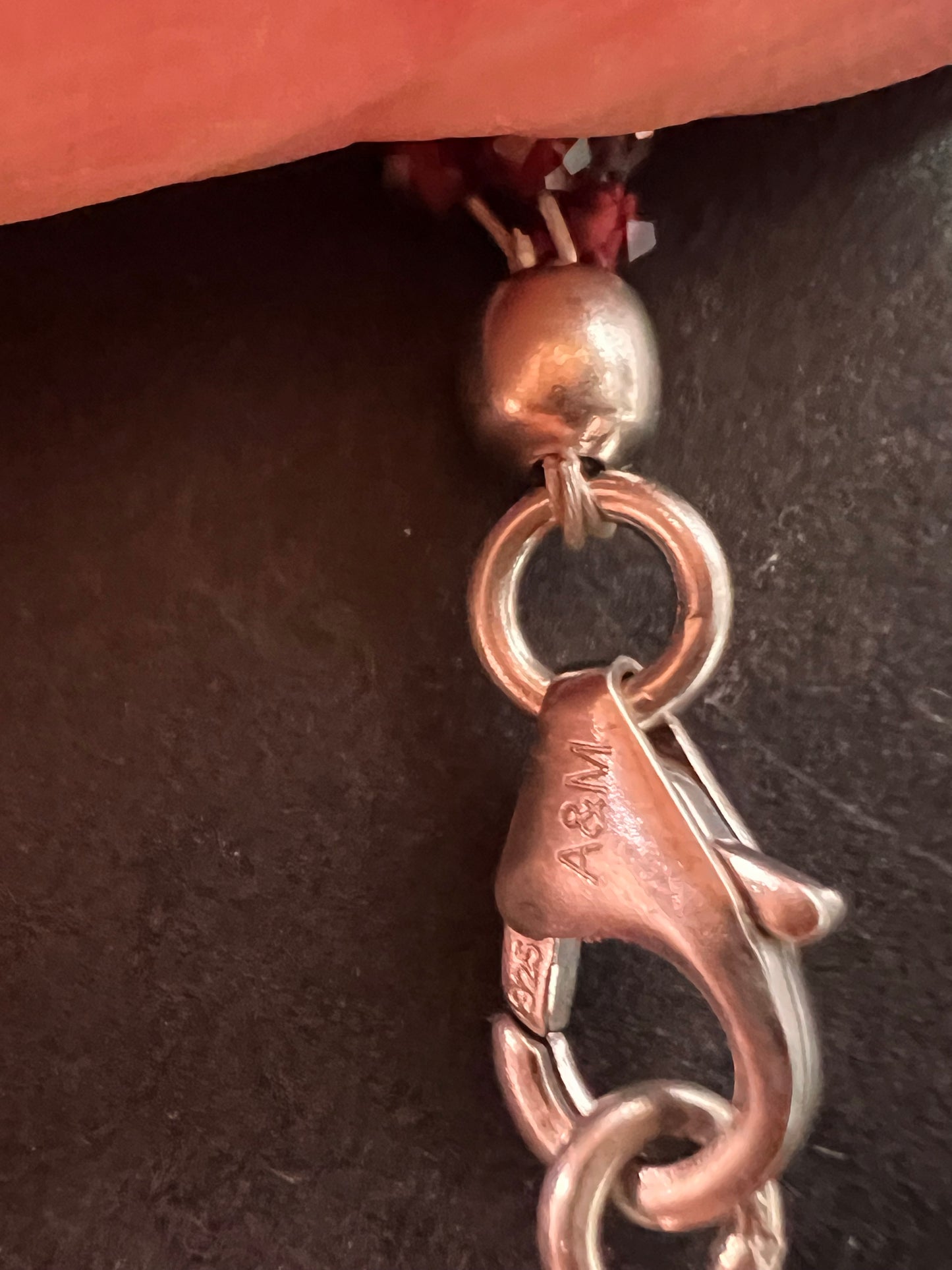 Emerald multi stone three strand necklace 25”