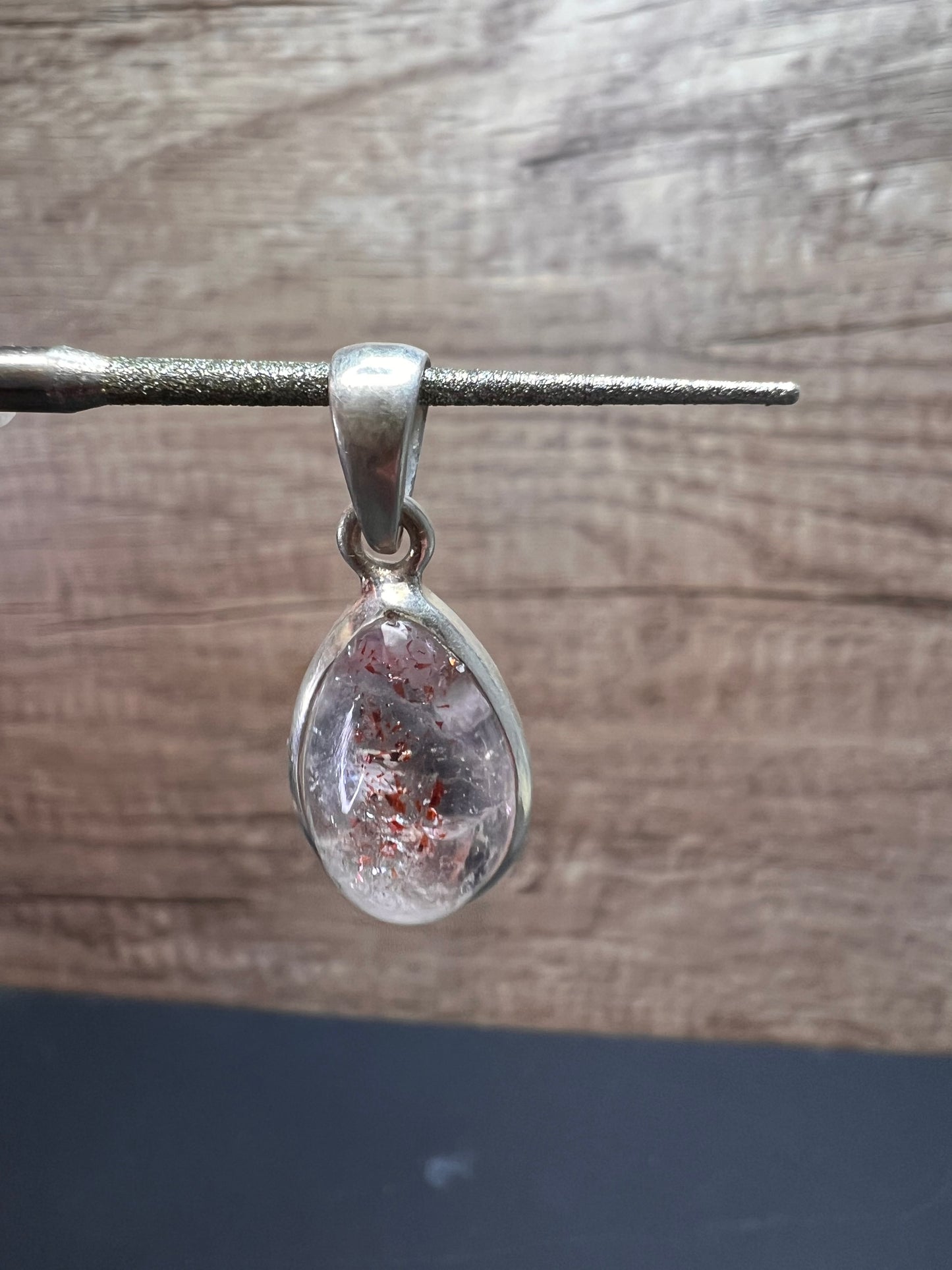 NEW Lepidocrocite super 7 teardrop sterling silver pendant 3.46 grams