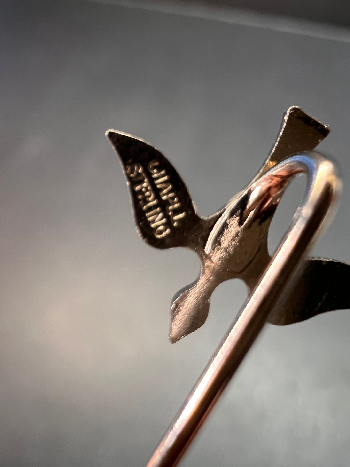 Vintage sterling Sweet Bird CHAPLL dove pin