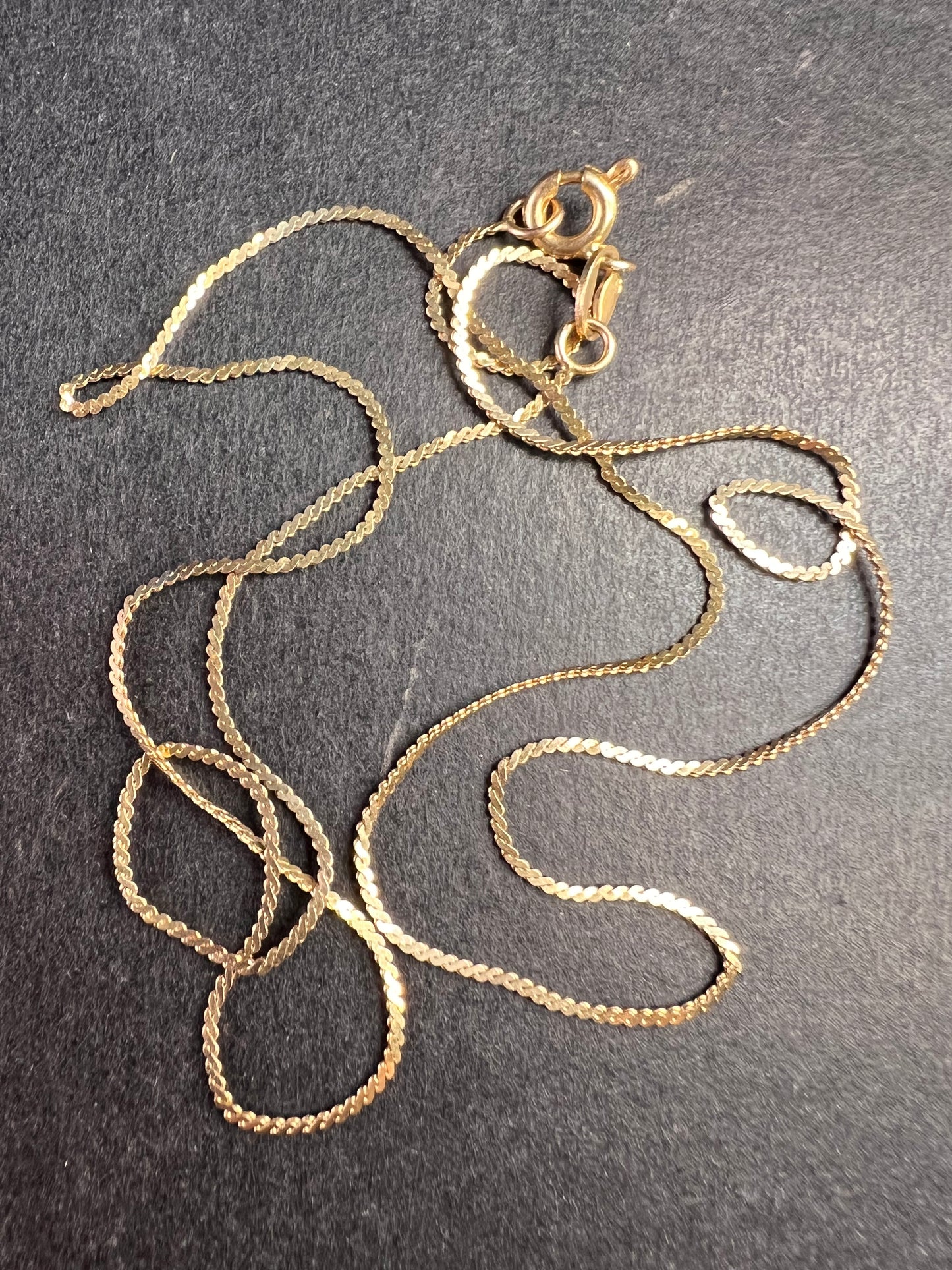14k yellow gold 16 inch chain