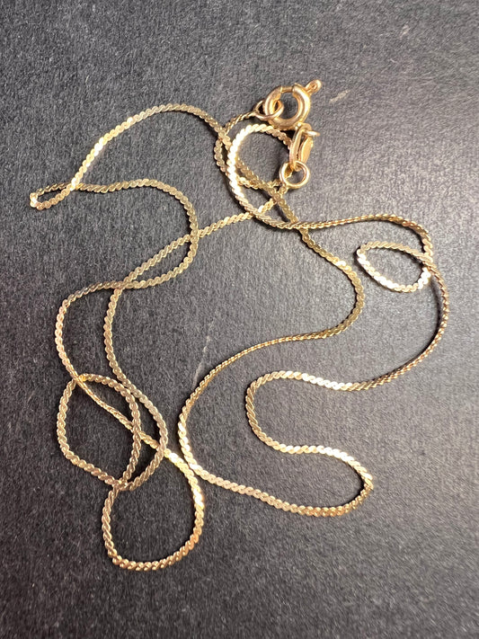 14k yellow gold 16 inch chain