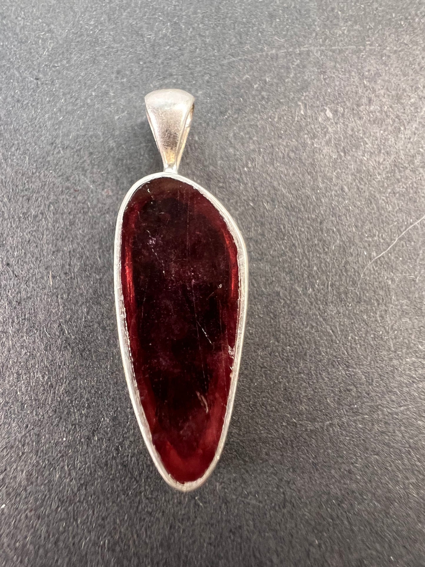 NEW pink tourmaline/ rubellite sterling silver pendant 1.59 grams