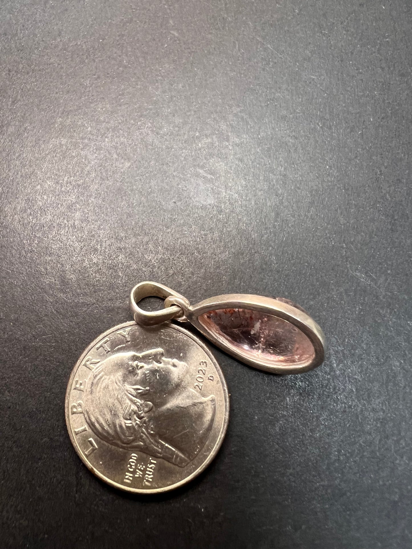 NEW Lepidocrocite super 7 teardrop sterling silver pendant 3.46 grams