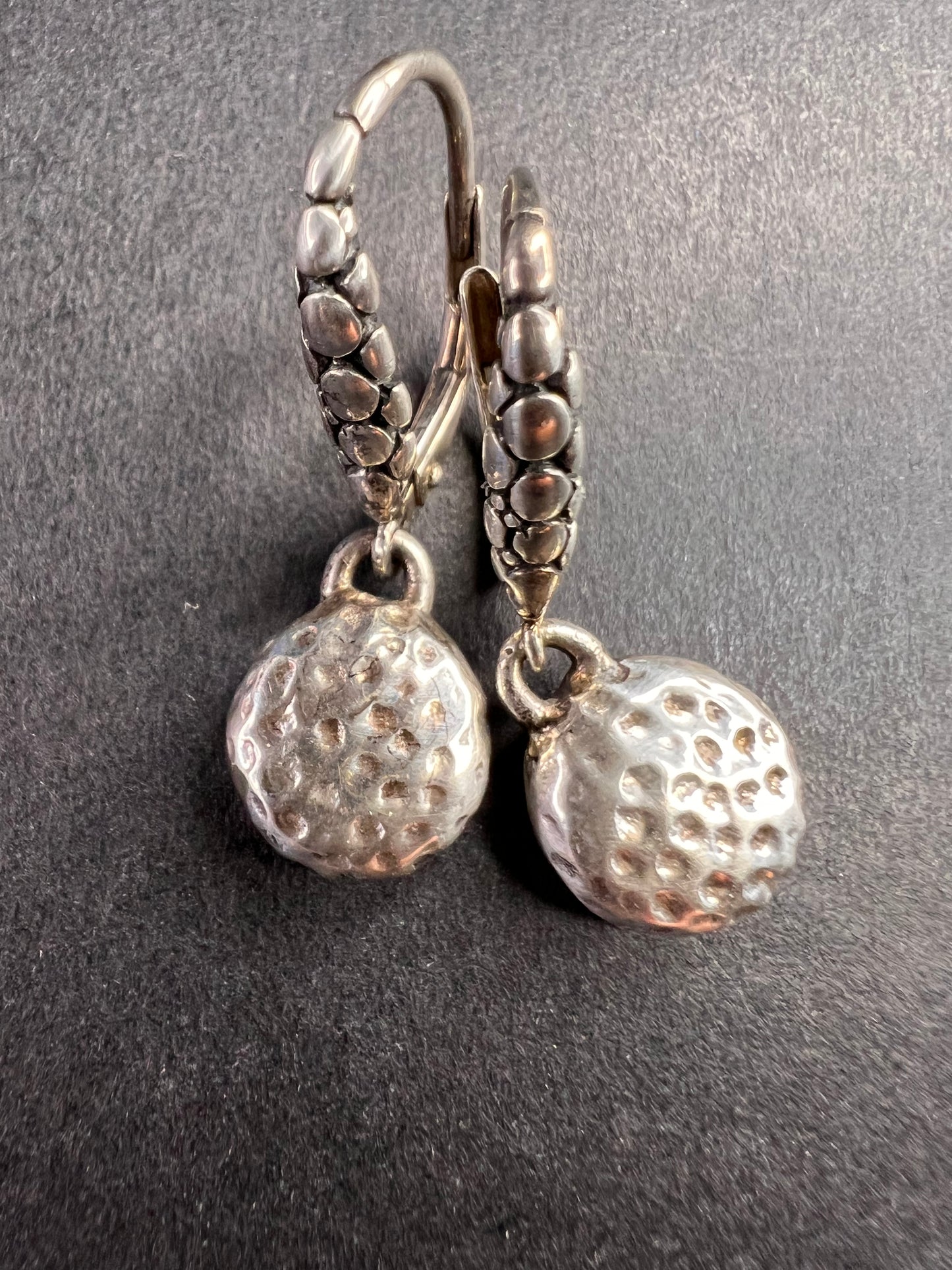 SARDA sterling silver drop disc earrings