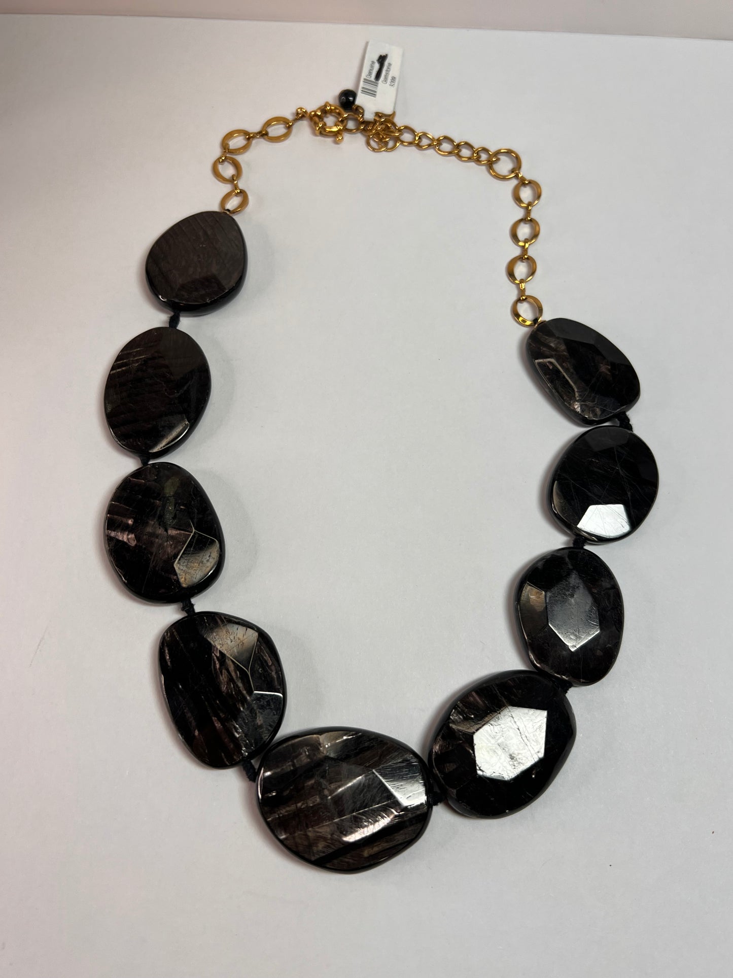 NEW Hypersthene necklace in gold over bronze