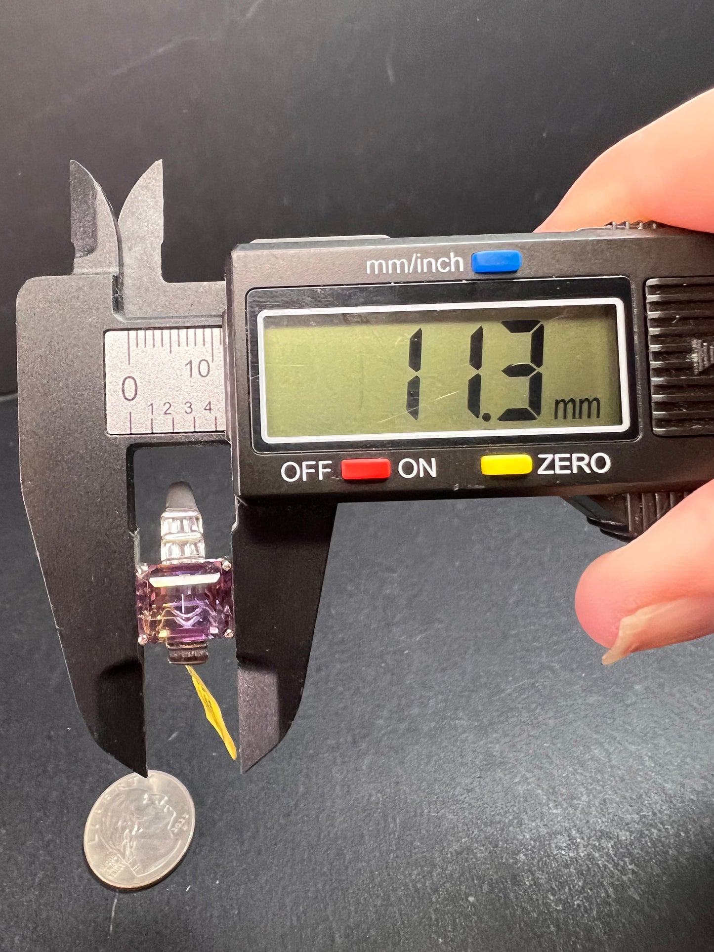 NEW ametrine and topaz sterling silver ring size 11