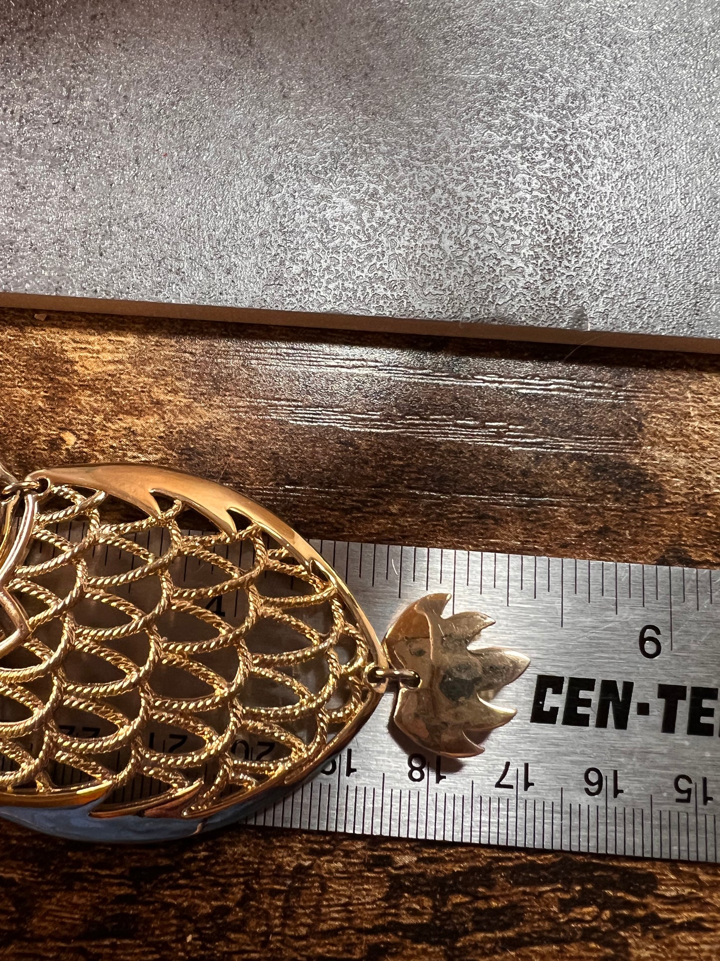 Vintage gold tone owl necklace