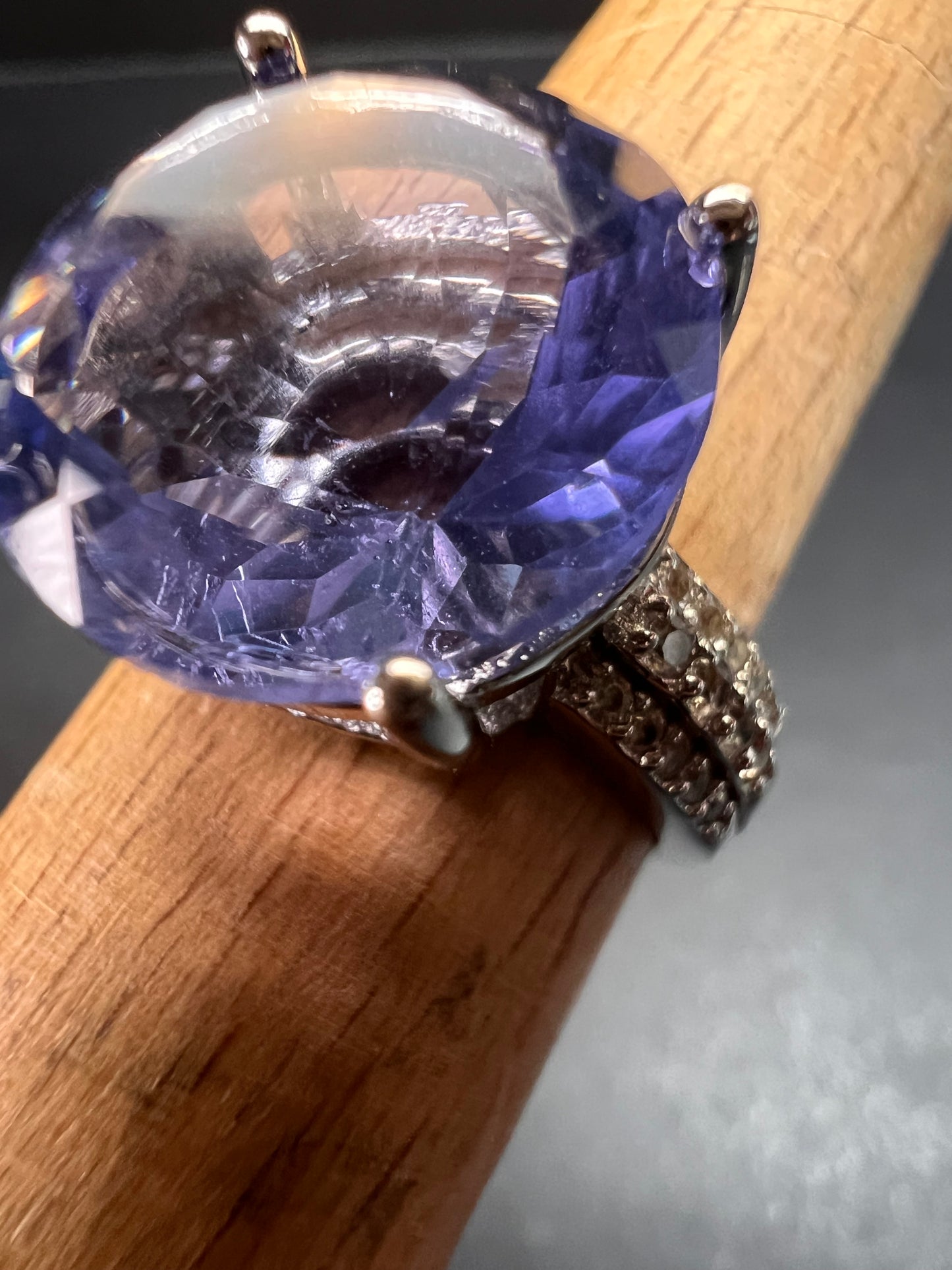 NEW color change fluorite sterling silver ring size 7