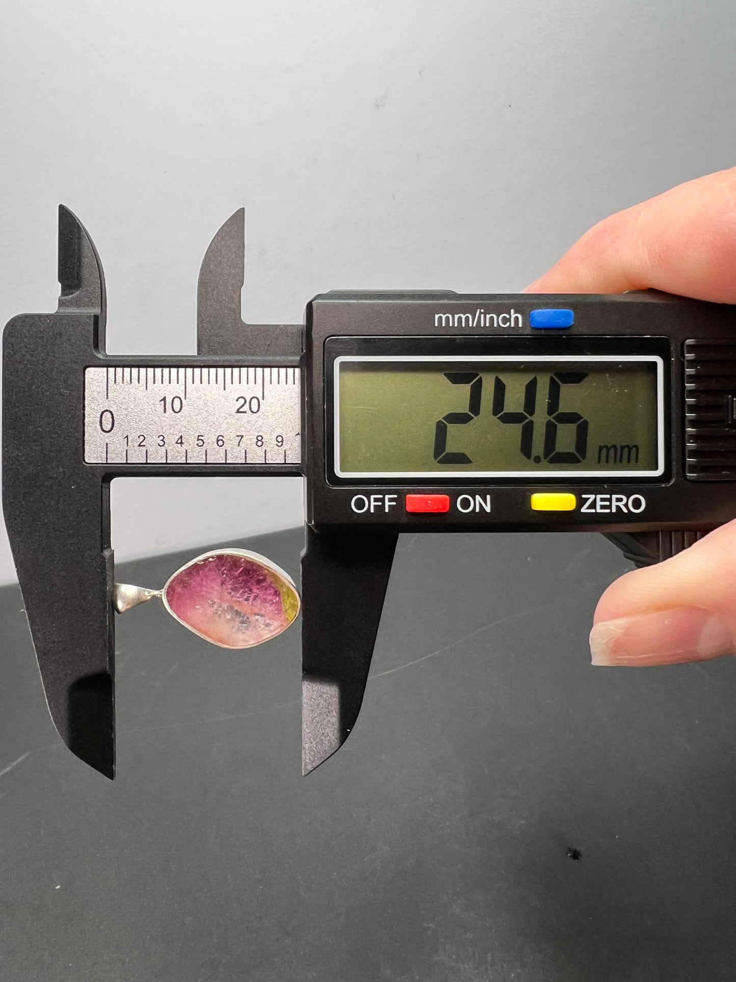 NEW Watermelon pink tourmaline sterling silver pendant 2.51 grams