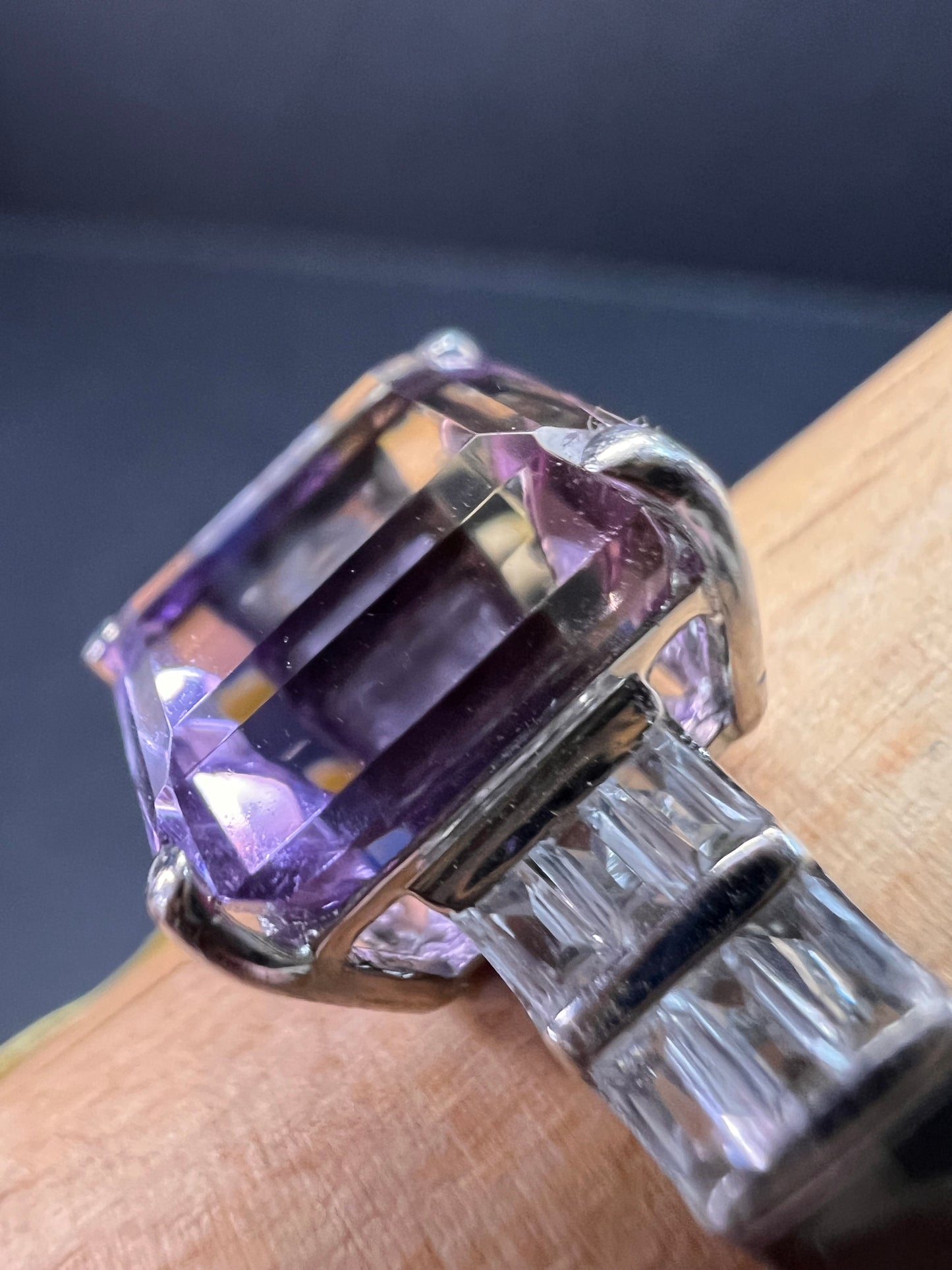 NEW ametrine and topaz sterling silver ring size 11