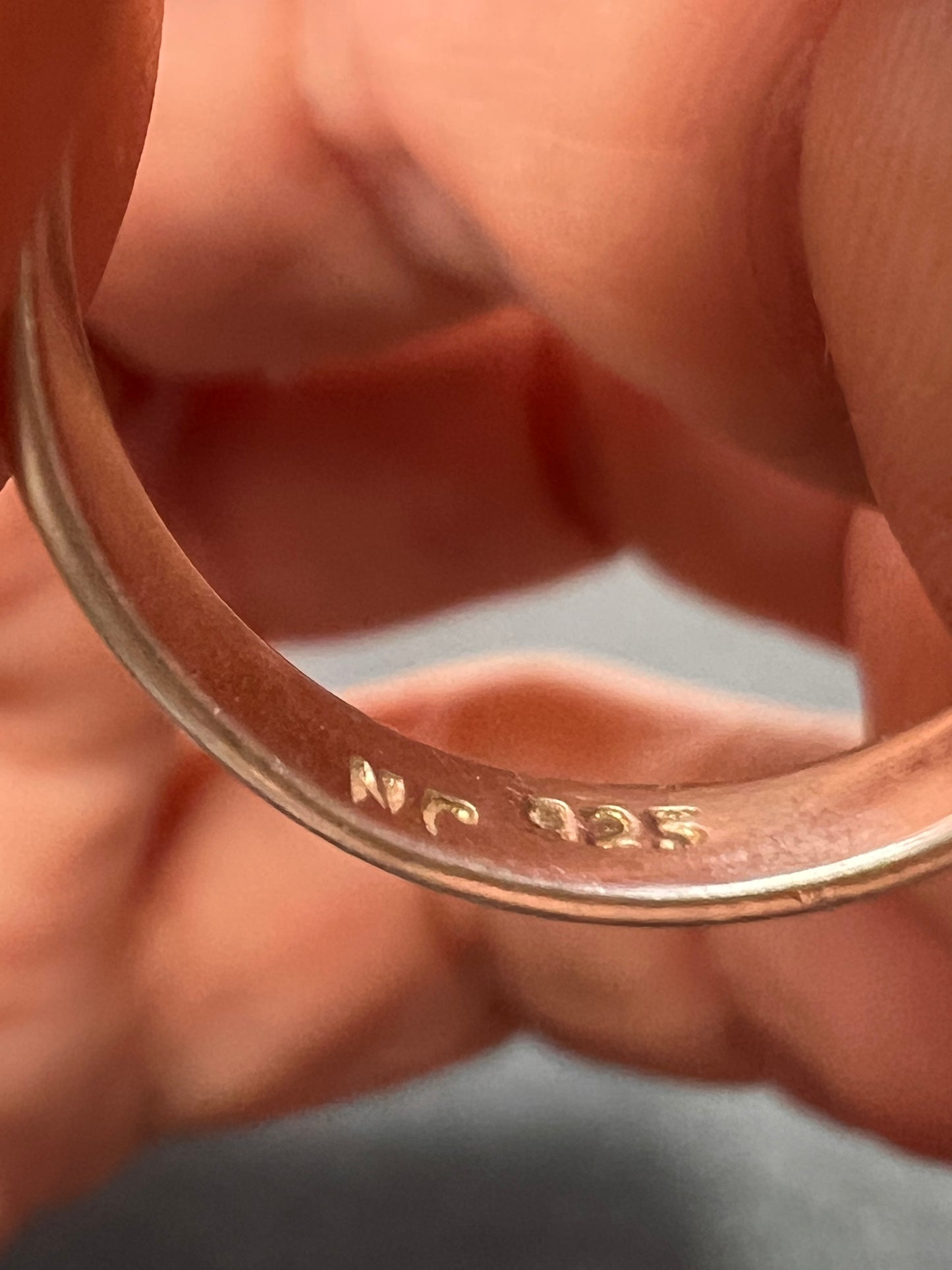 NEW Blue topaz triple stone sterling silver ring size 6 / 6.39 grams