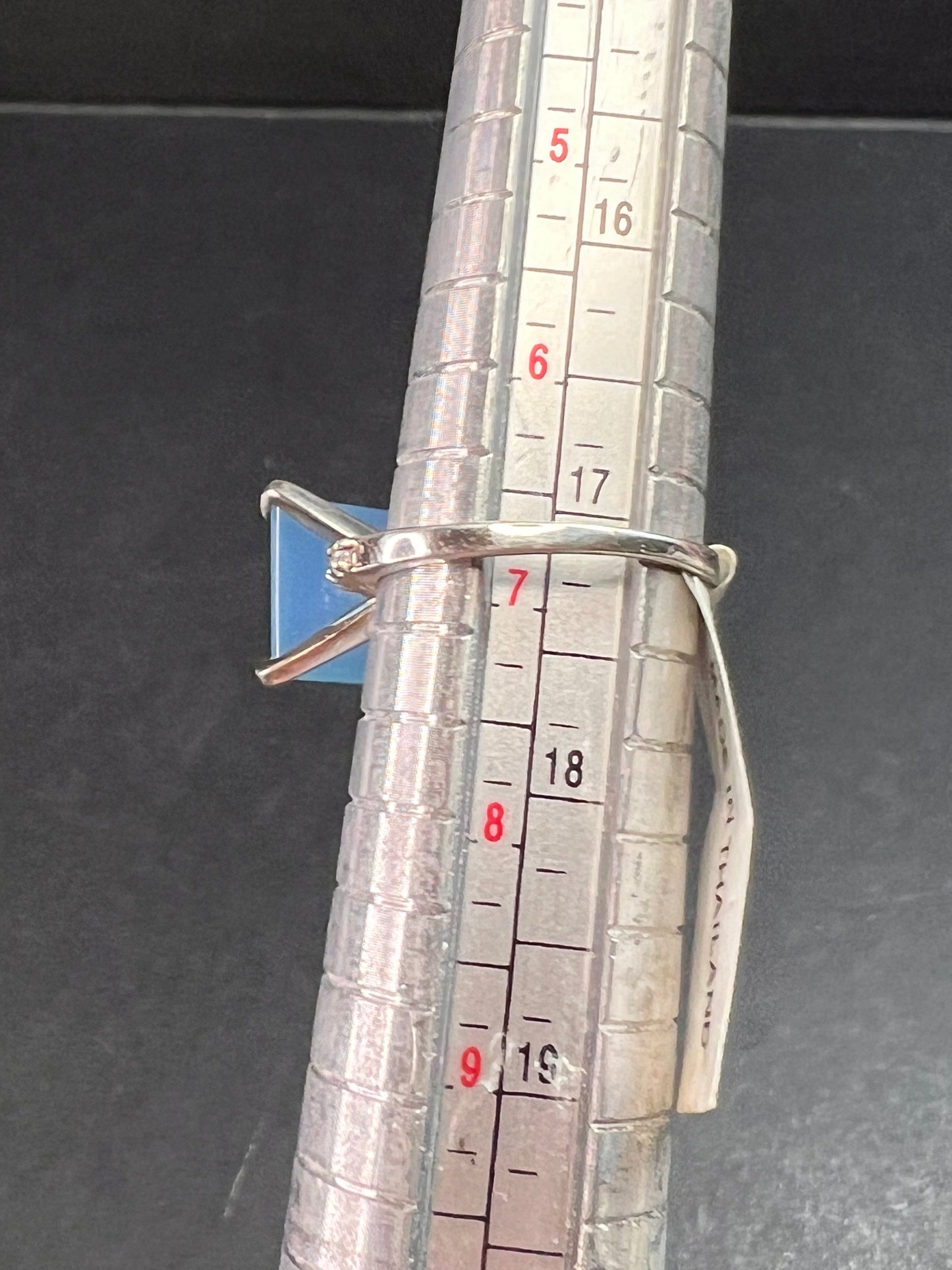 NEW with tag blue chalcedony sterling silver ring size 7