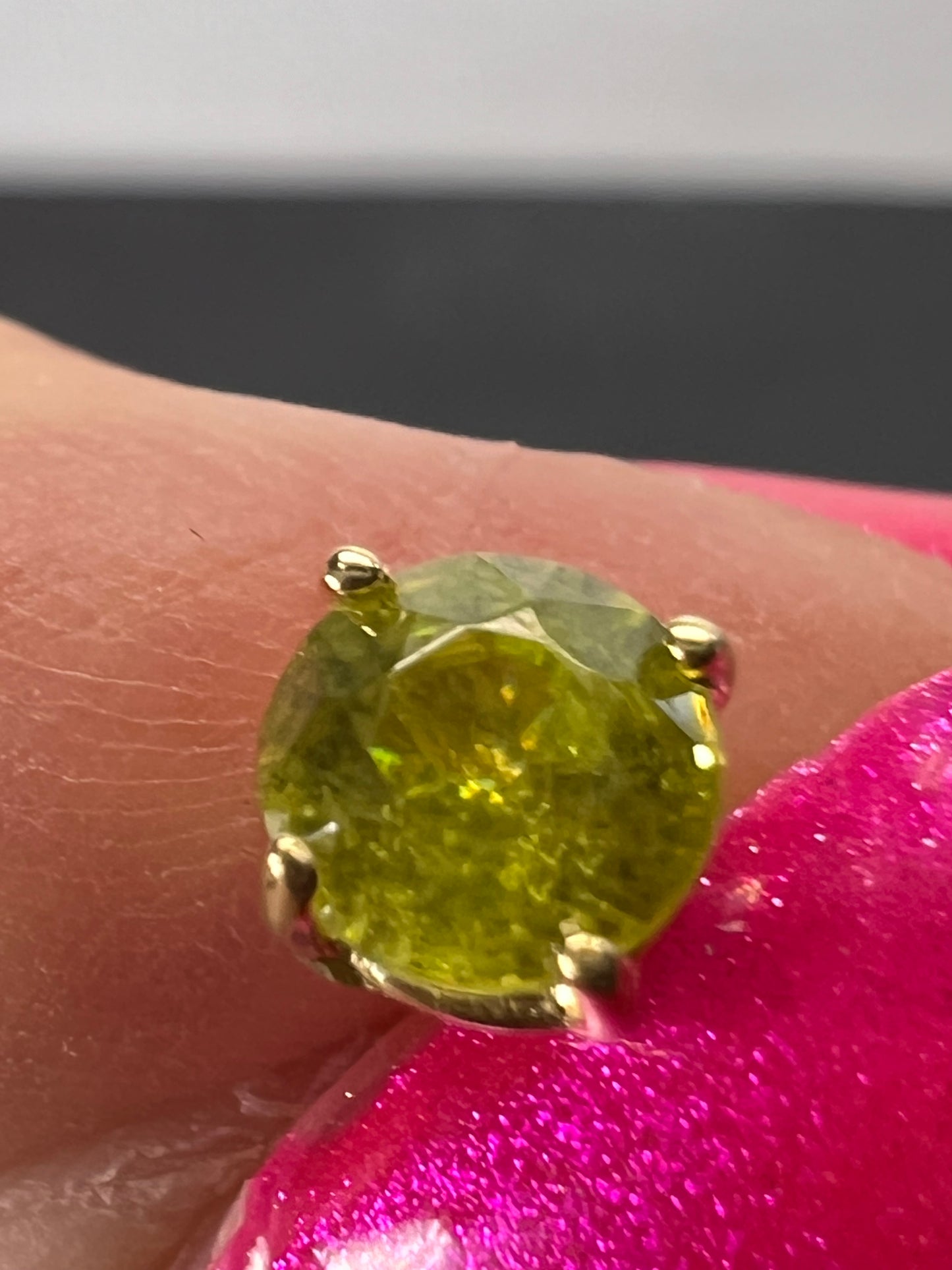 14k yellow gold sava sphene stud earrings