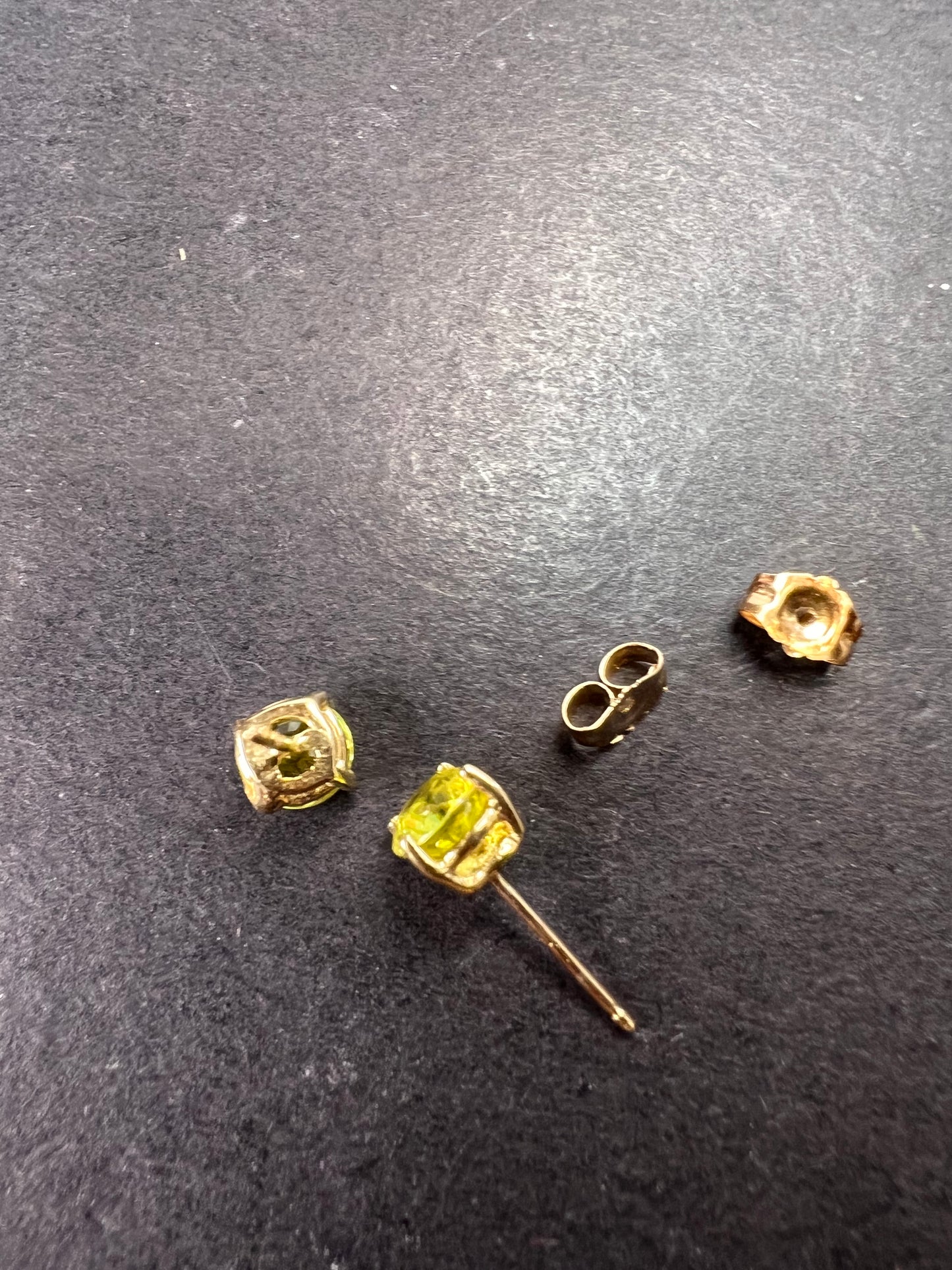 14k yellow gold sava sphene stud earrings
