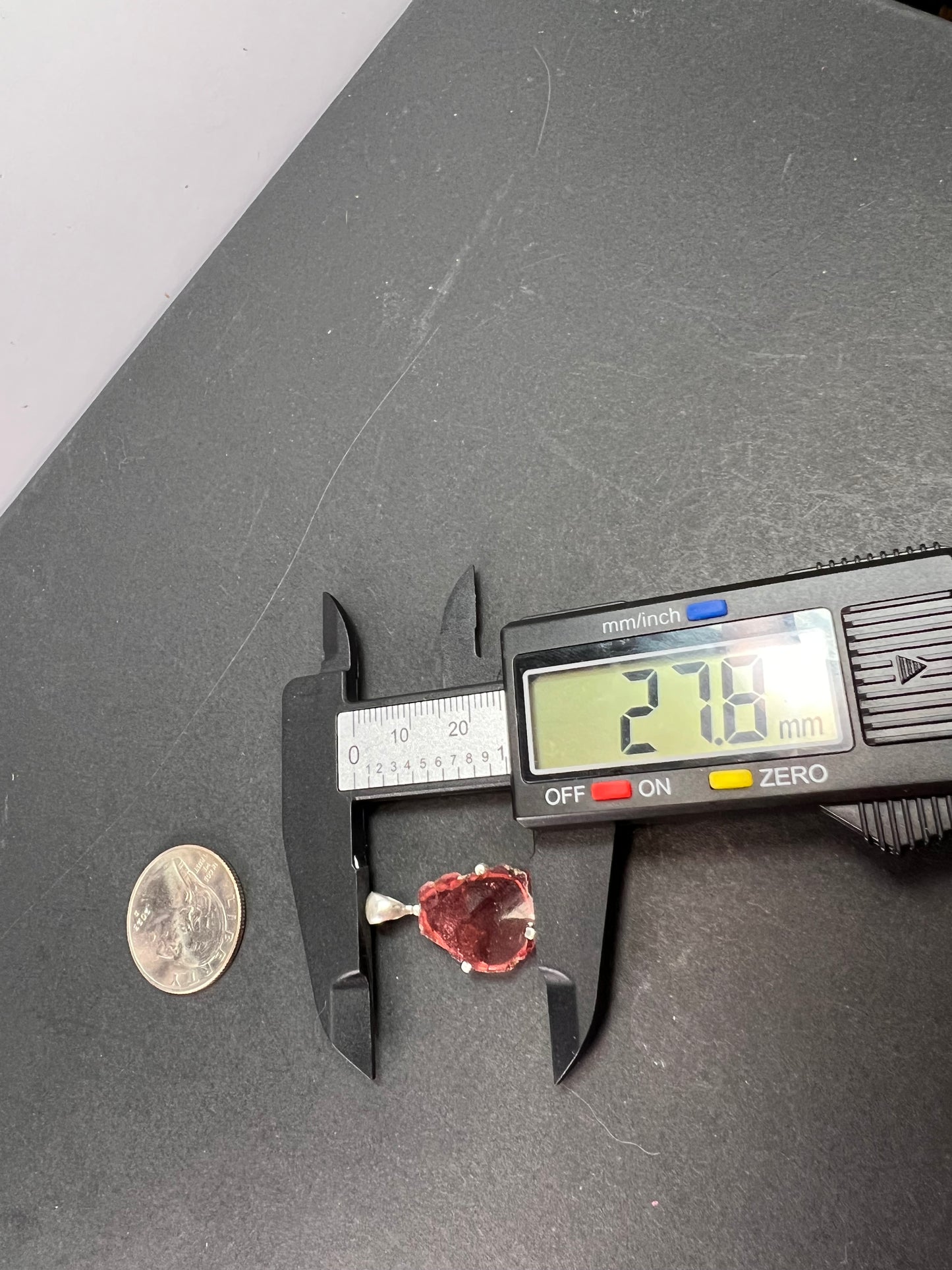 NEW Pink tourmaline sterling silver pendant 2.16 grams