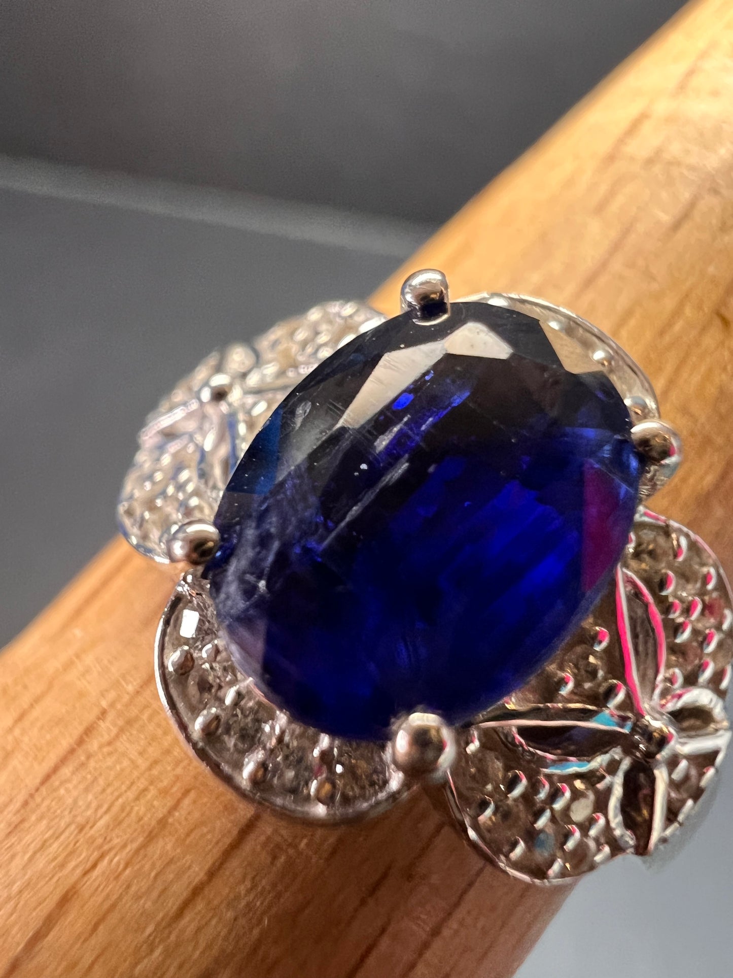 NEW Blue kyanite Sterling silver ring size 8