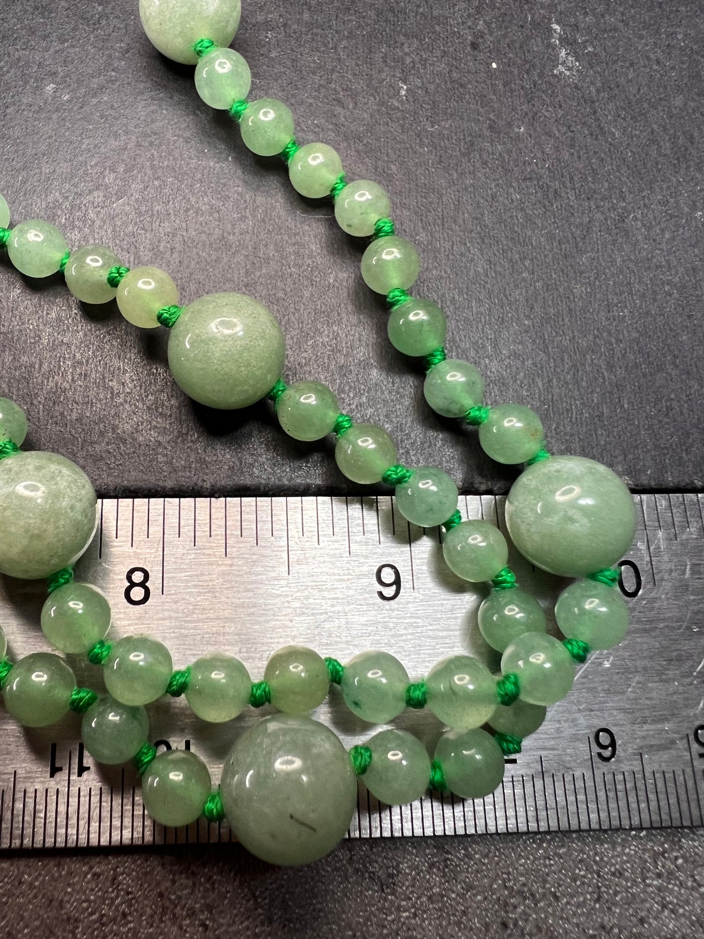 NEW green aventurine endless 30 inch necklace