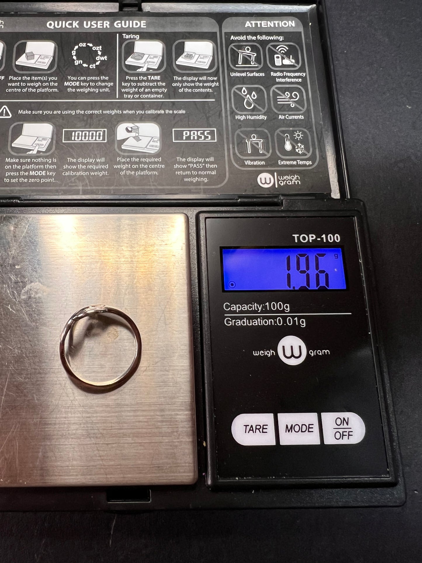 Vintage eternity heart You Are Enough ring size 6