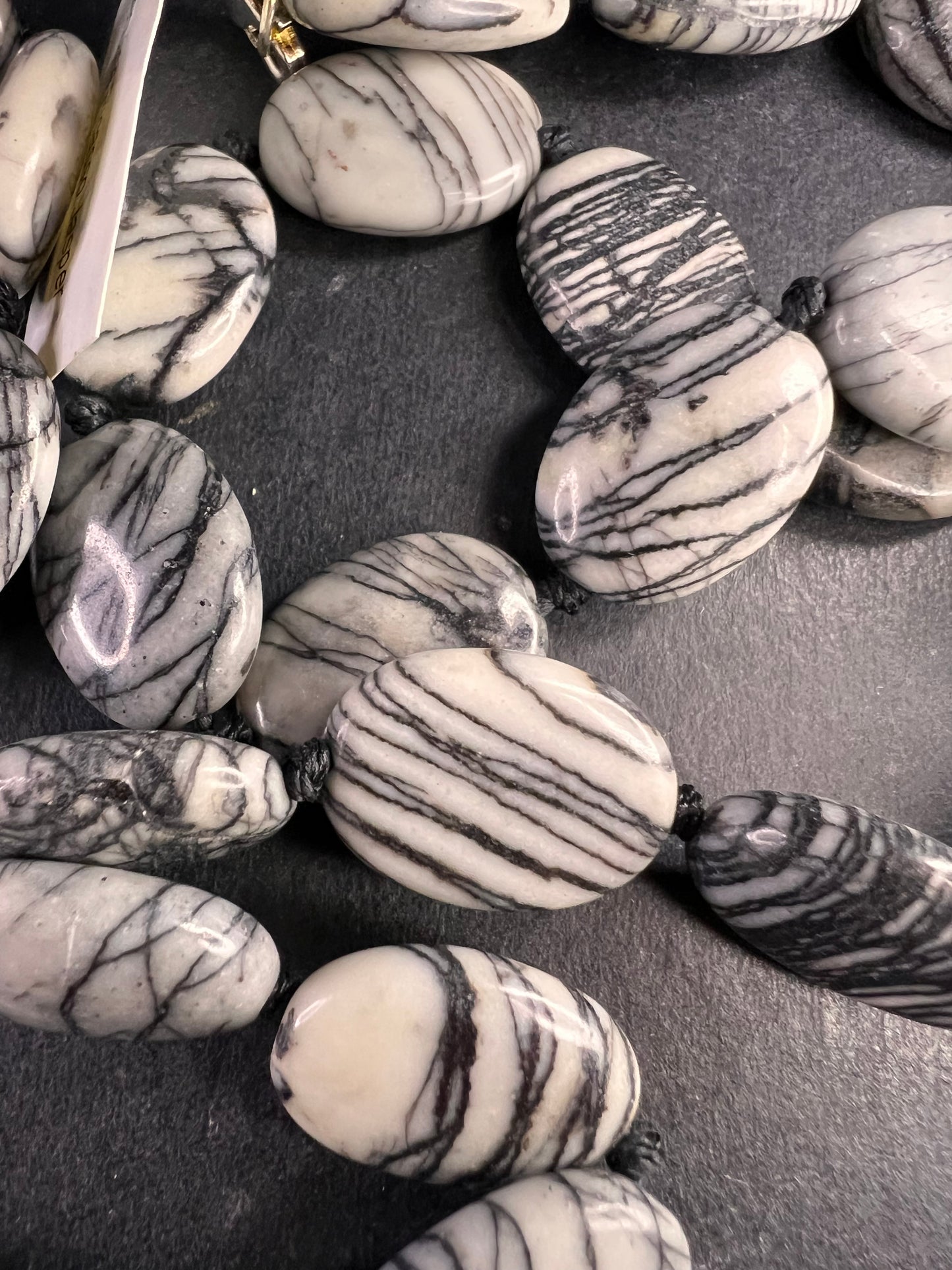 NEW Picasso Jasper 30 inch necklace with sterling silver clasp