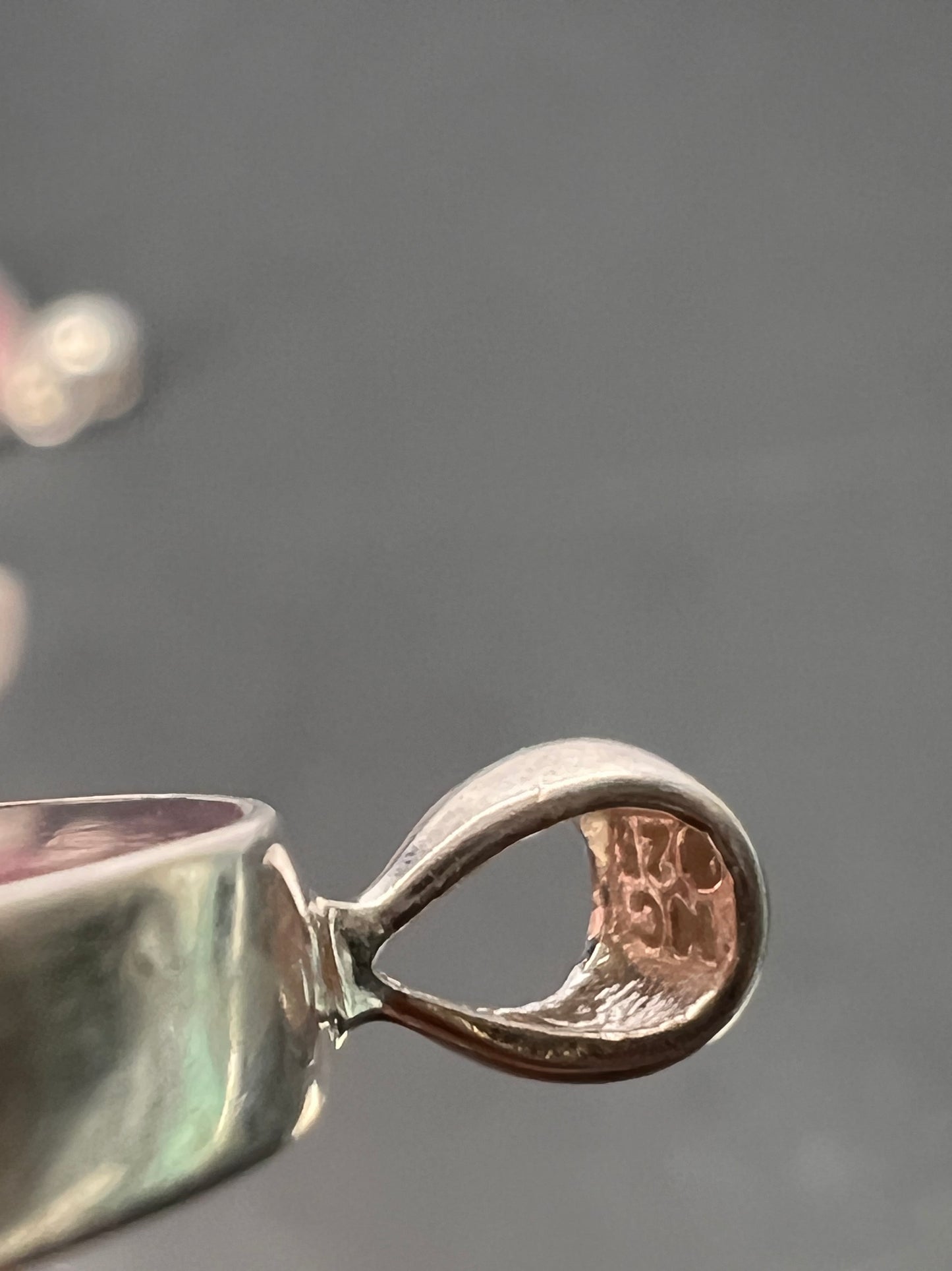 NEW Pink tourmaline sterling silver pendant 1.24 grams