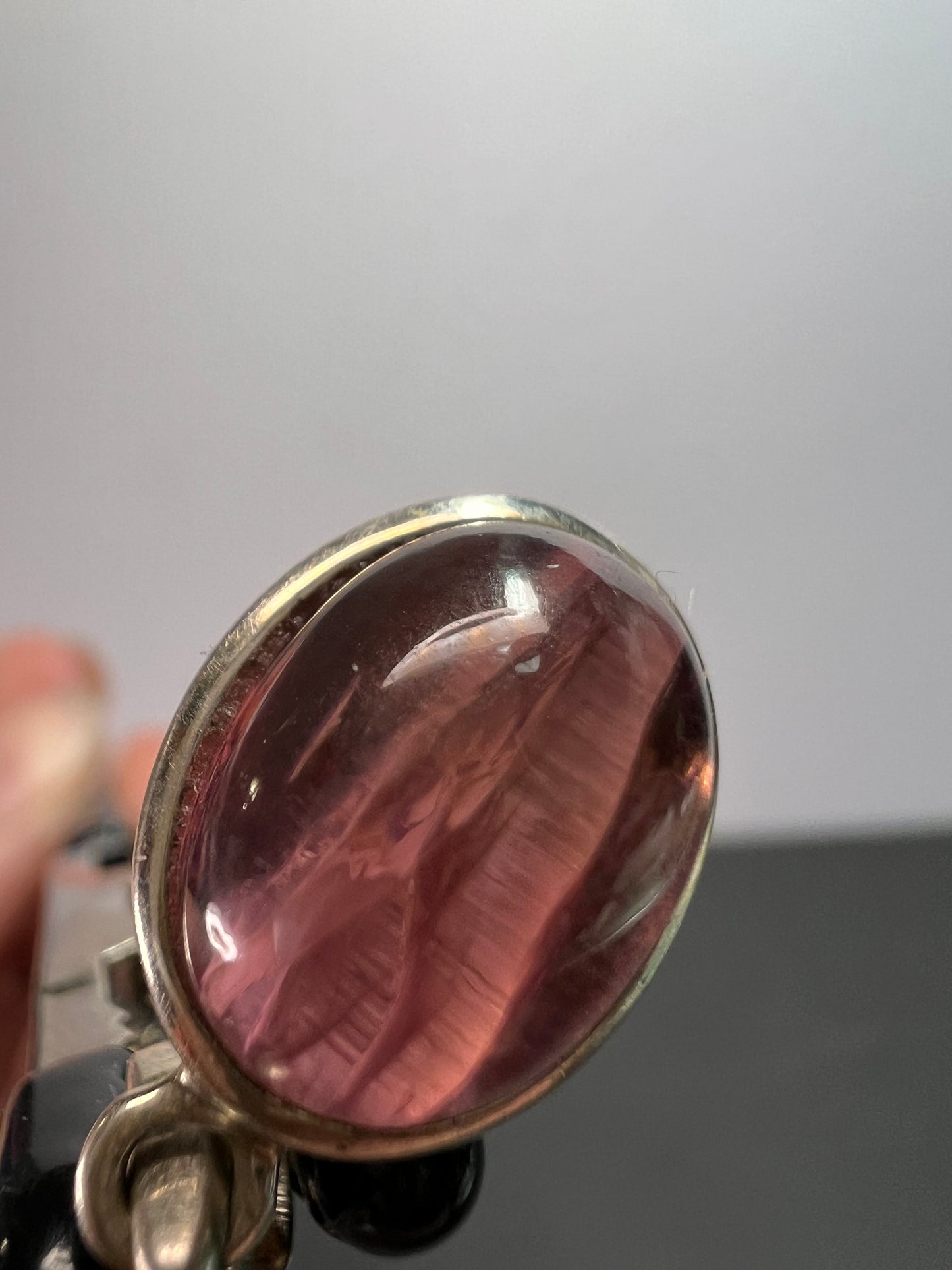 NEW Pink tourmaline Rubellite sterling silver pendant 3.03 grams