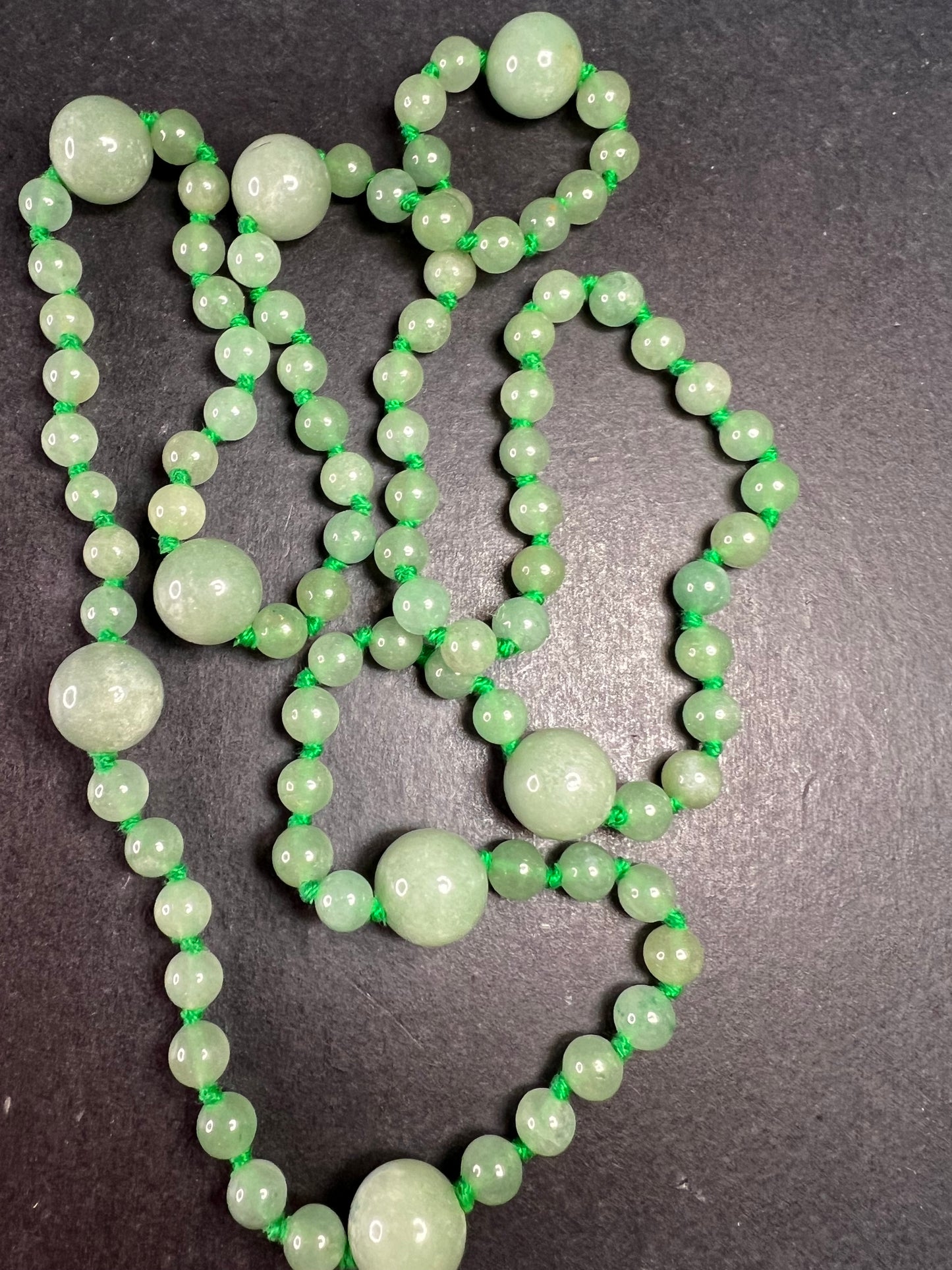 NEW green aventurine endless 30 inch necklace