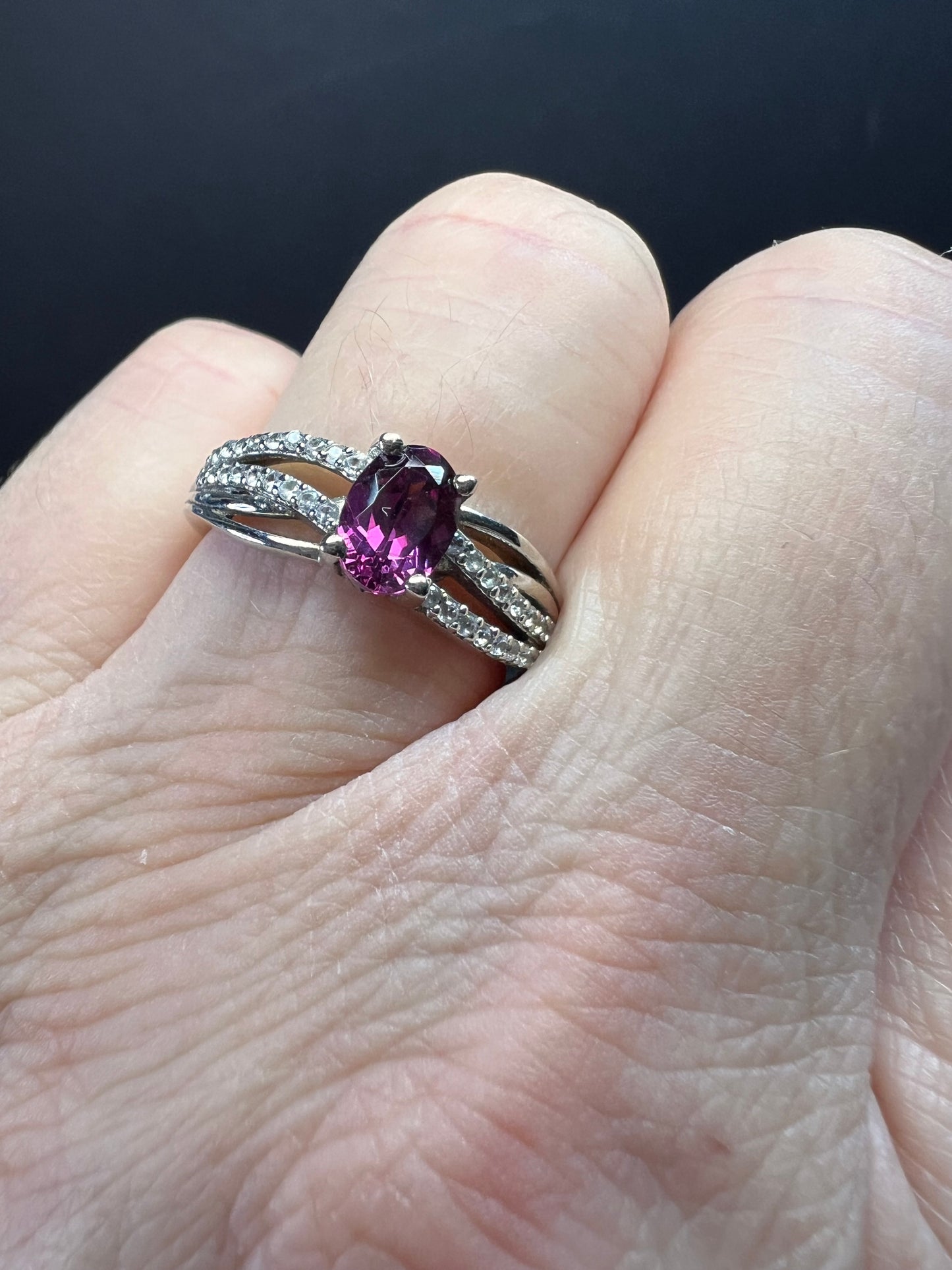 NEW with tag Ember garnet and zircon sterling silver ring size 7