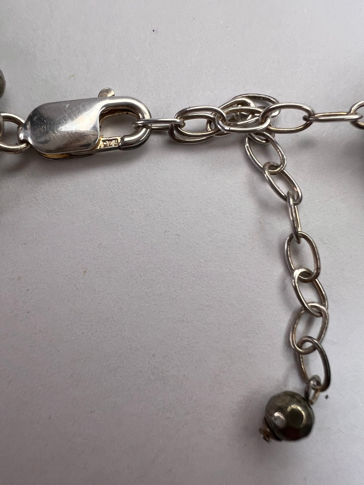 NEW pyrite multi strand necklace with sterling silver clasp