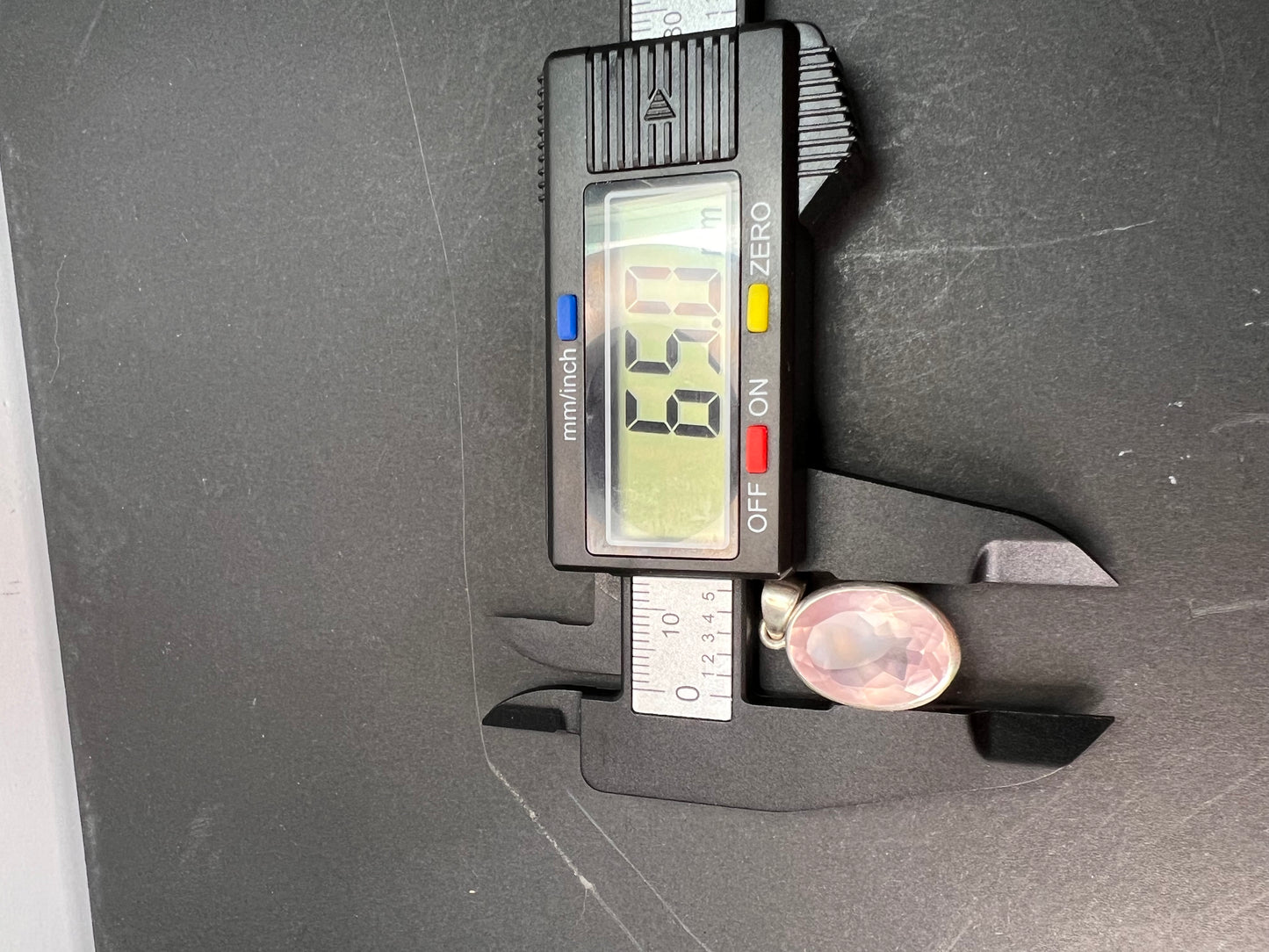 NEW Rose Quartz oval gemstone sterling silver pendant 5.62 grams