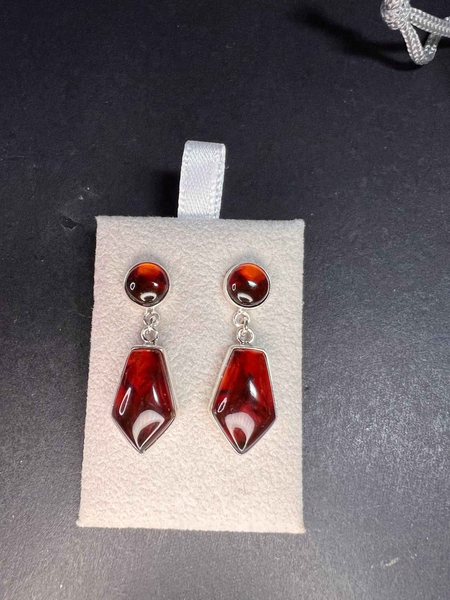NEW Jay King Cognac Amber Sterling silver earrings