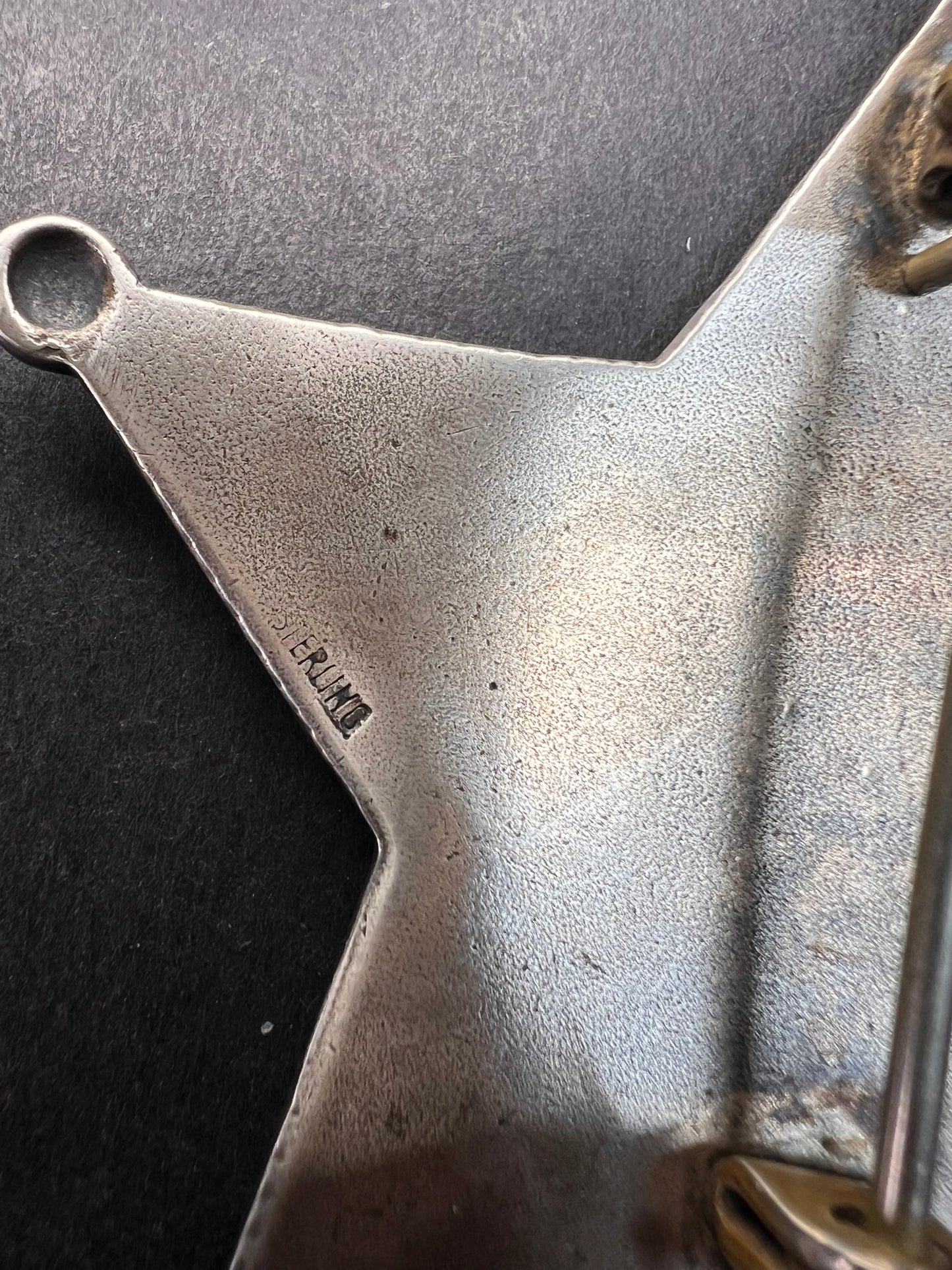 Vintage sterling silver Arizona Rangers 7 badge pin