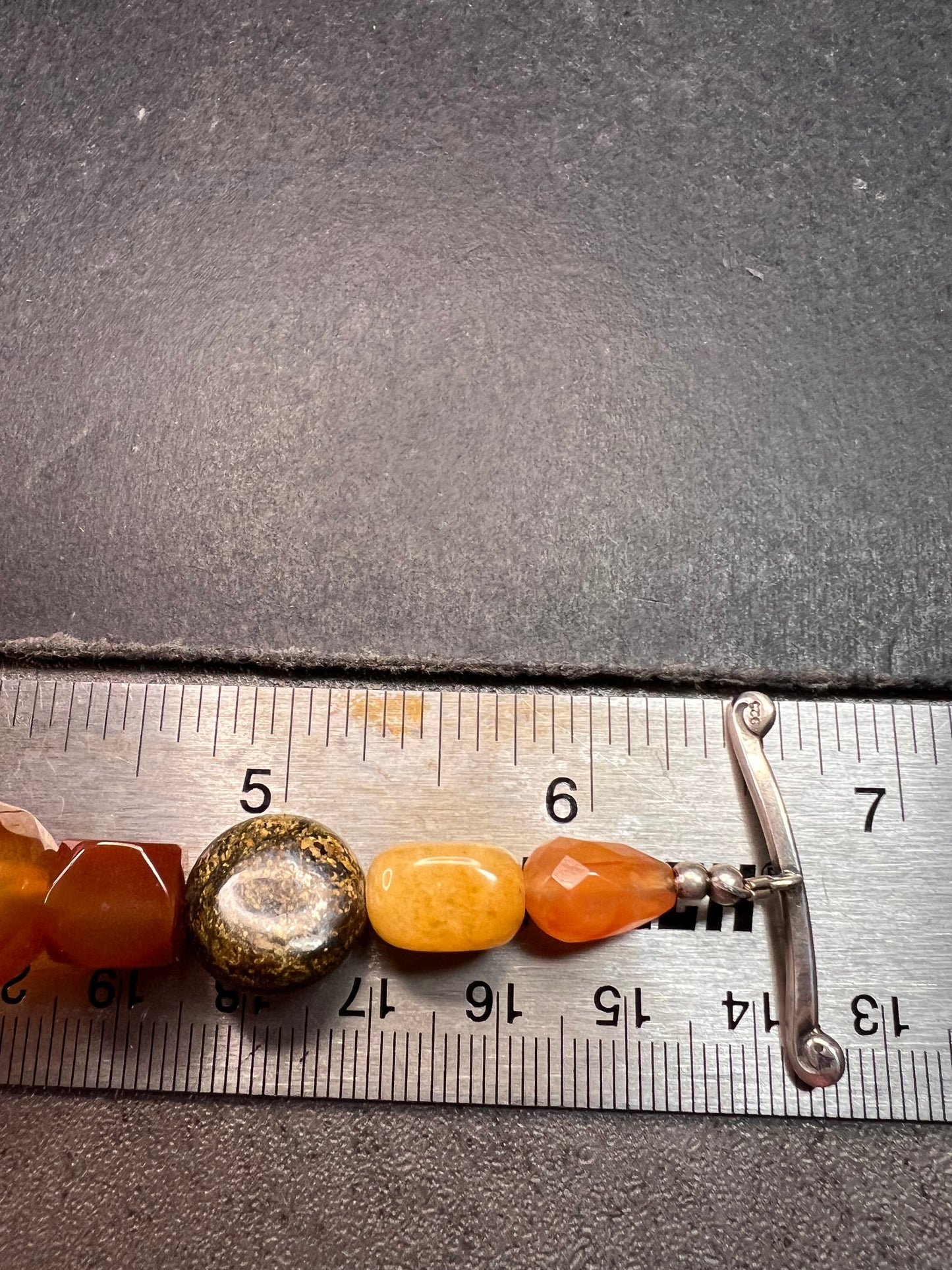 NEW multi stone 18 inch necklace with sterling silver flower toggle clasp