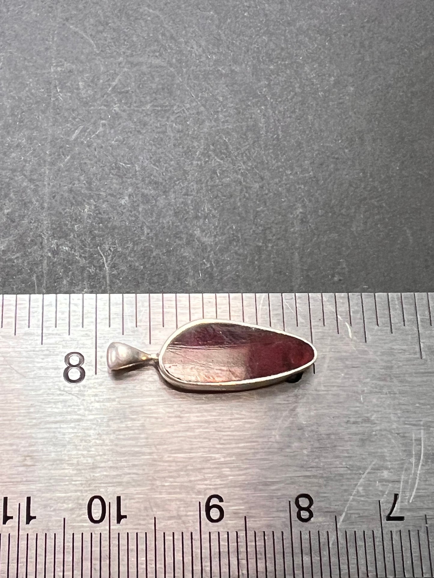 NEW pink tourmaline/ rubellite sterling silver pendant 1.59 grams