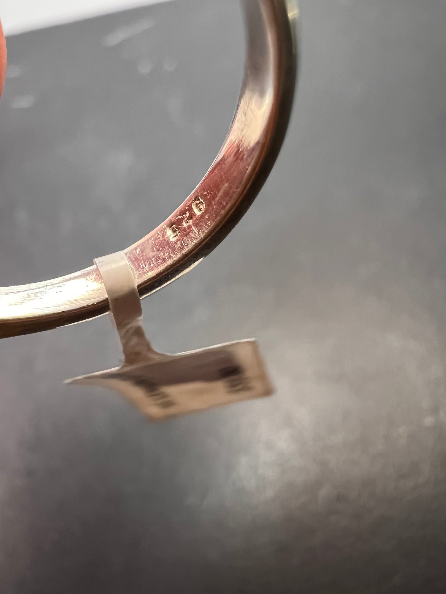 NEW size 7 Princess cut lemon quartz sterling silver ring 5.35 grams